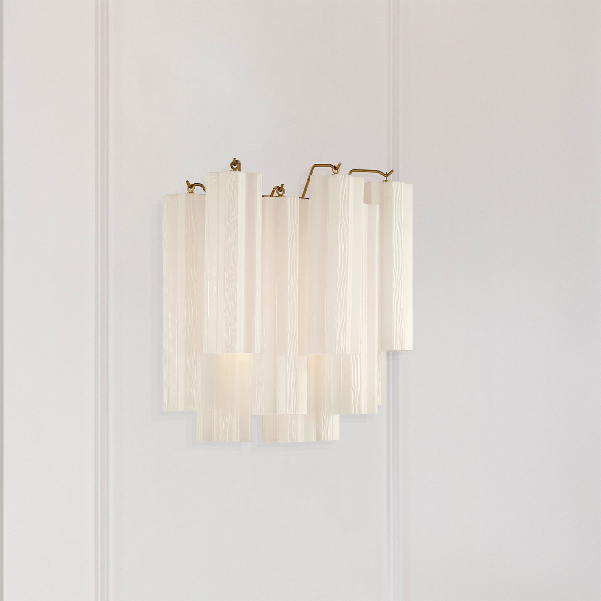 Addis 14.5'' Aged Brass Sconce White 14.5"W x 14.5"H x 9.75"D