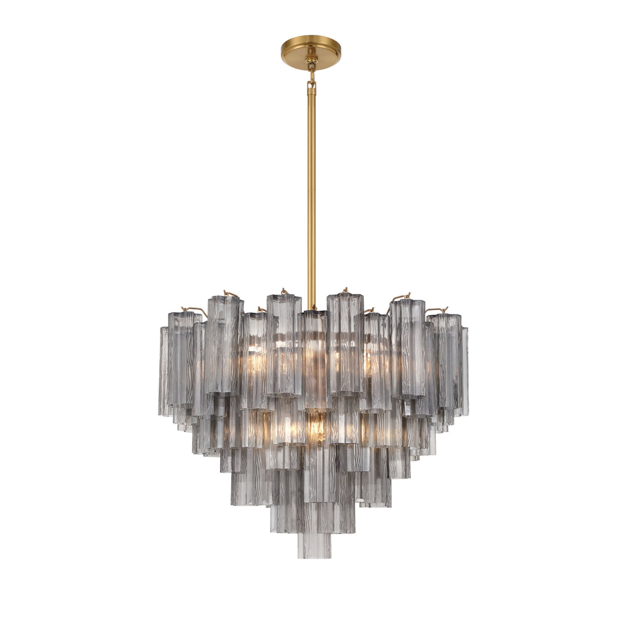 Addis 26.75'' Aged Brass Chandelier Gray 26.75"W x 21.5"H x 26.75"D