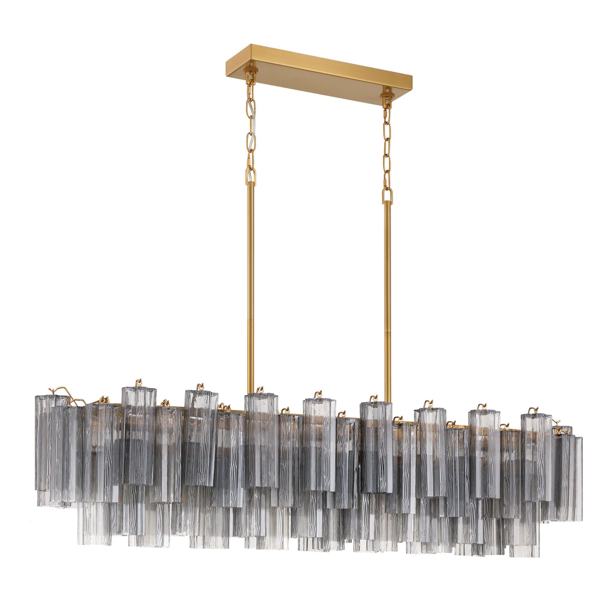 Addis 51.75'' Aged Brass Linear Chandelier 51.75"W x 14.25"H x 14"D