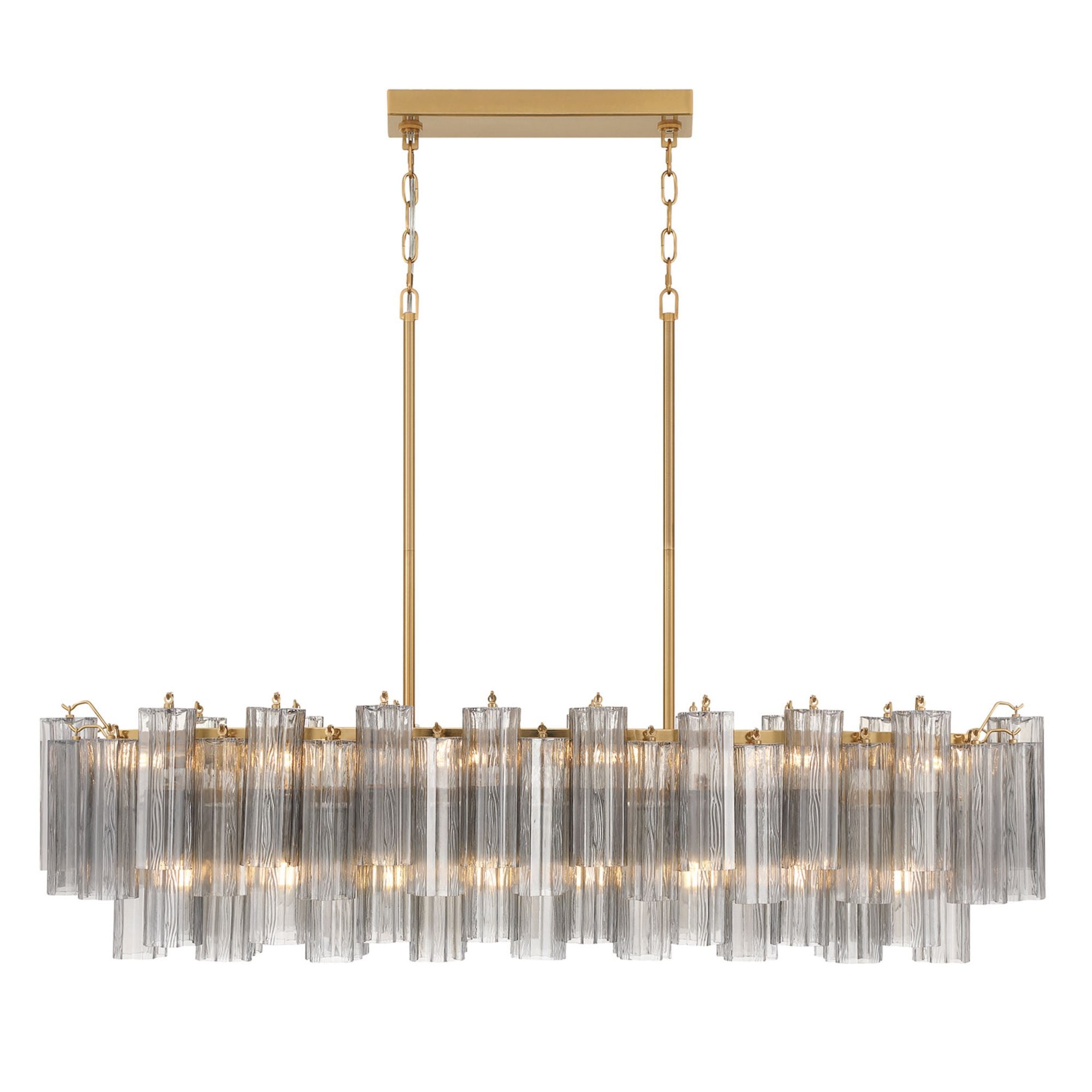 Addis 51.75'' Aged Brass Linear Chandelier 51.75"W x 14.25"H x 14"D