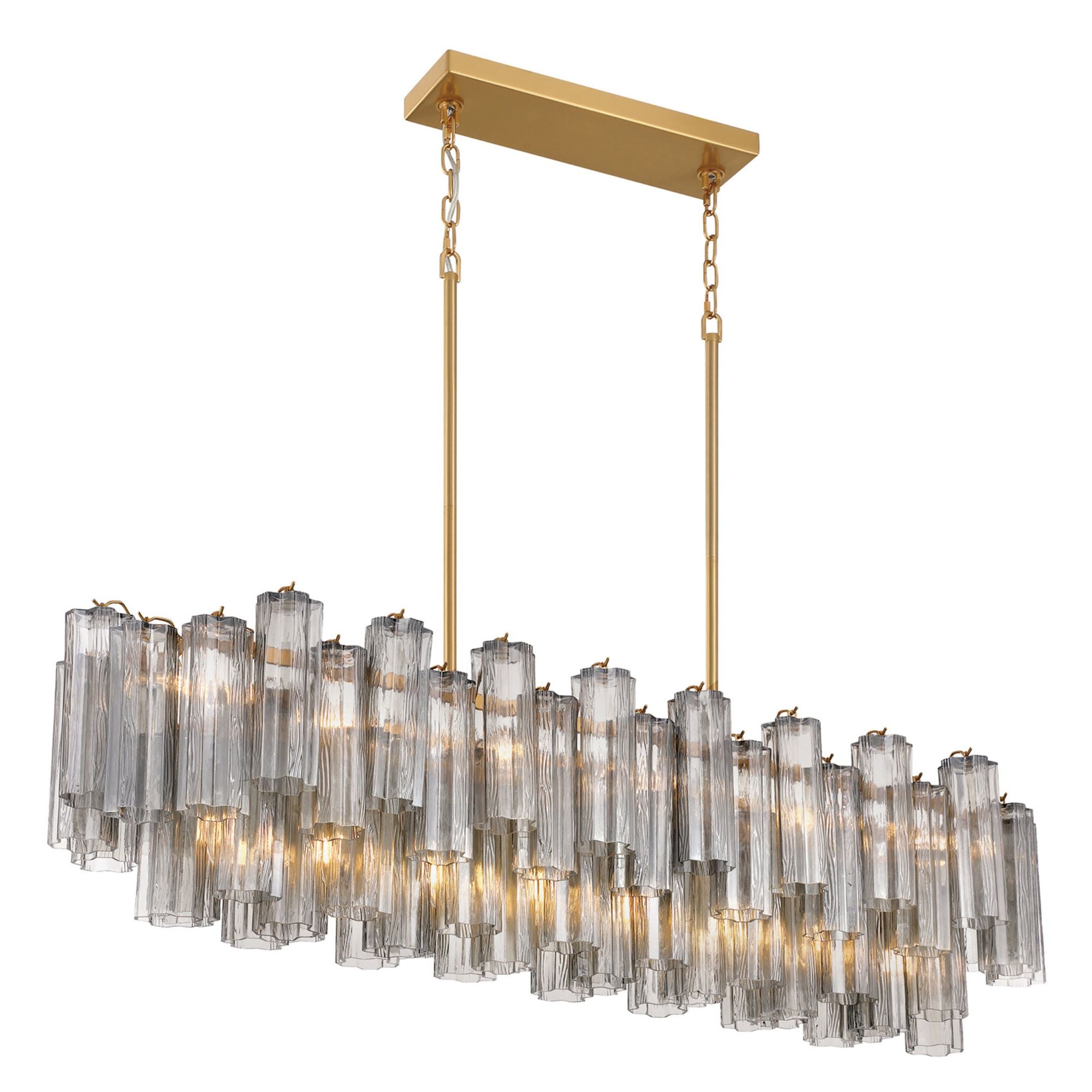 Addis 51.75'' Aged Brass Linear Chandelier 51.75"W x 14.25"H x 14"D