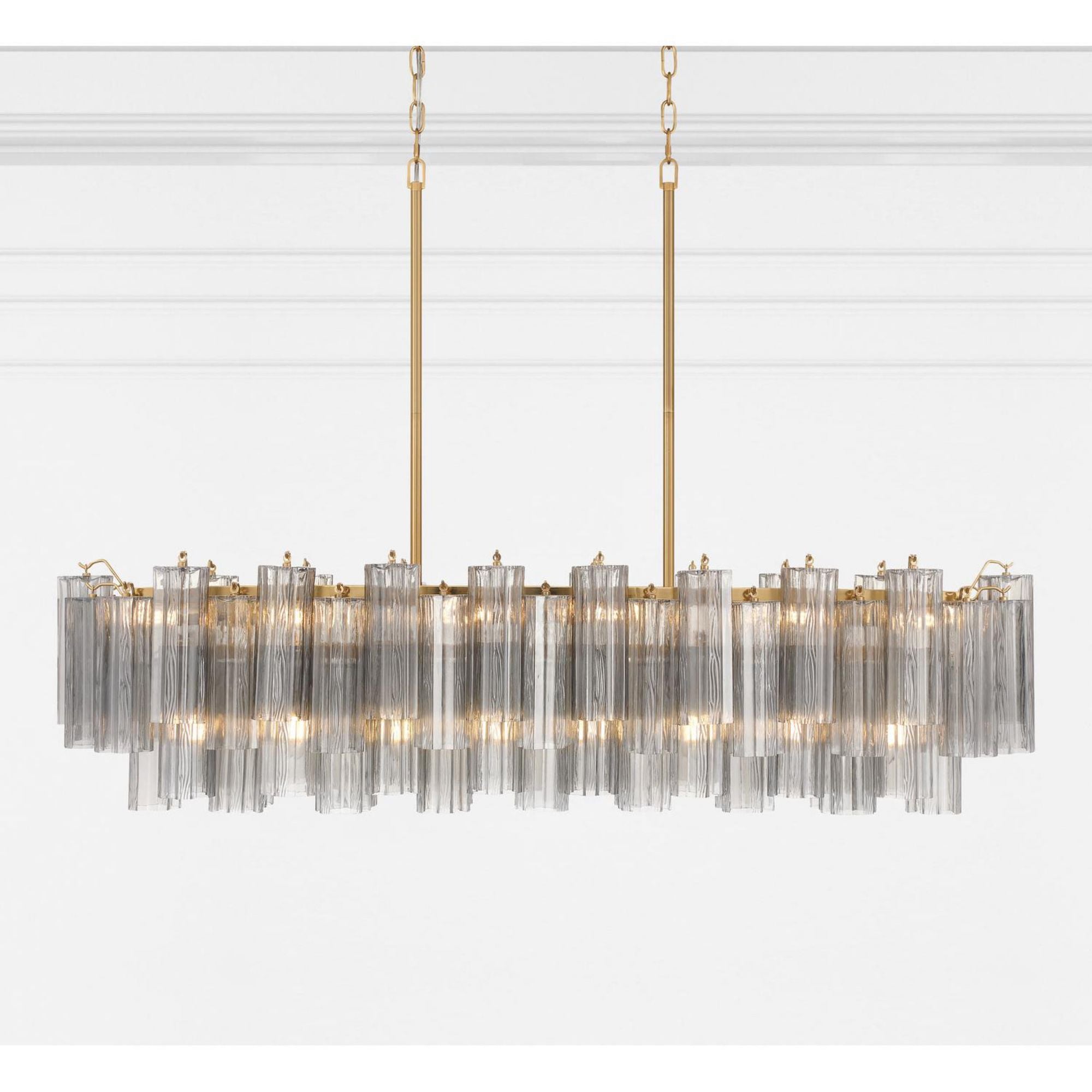 Addis 51.75'' Aged Brass Linear Chandelier 51.75"W x 14.25"H x 14"D