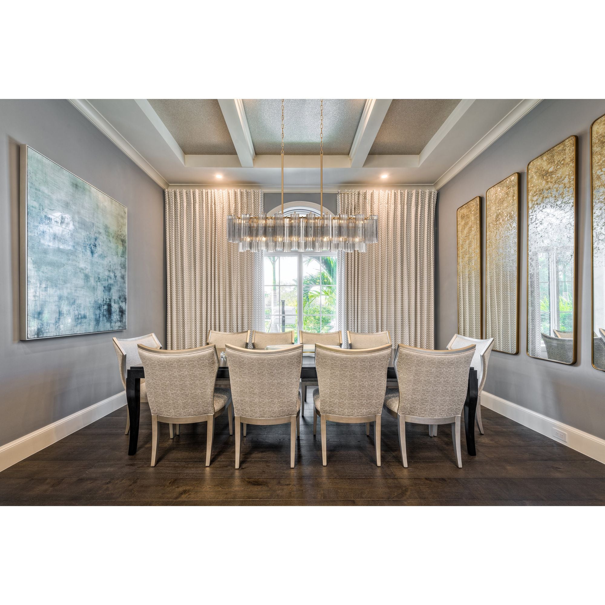 Addis 51.75'' Aged Brass Linear Chandelier 51.75"W x 14.25"H x 14"D