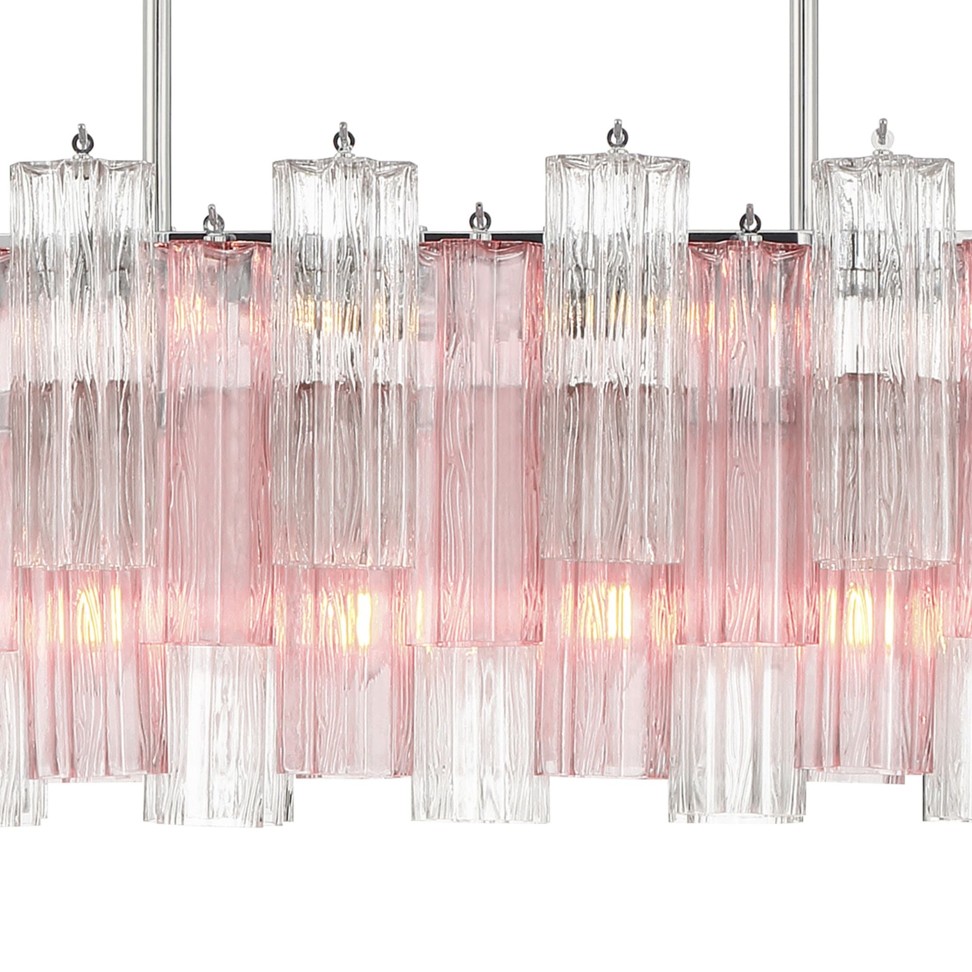 Addis 51.75'' Polished Chrome Linear Chandelier 51.75"W x 14.25"H x 14"D