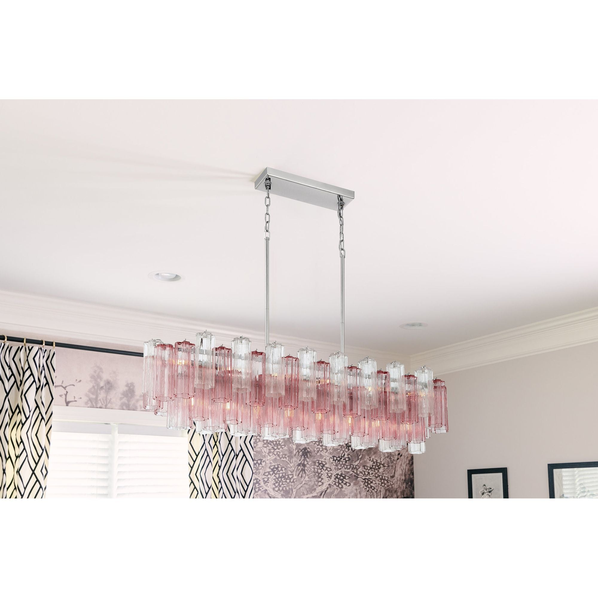Addis 51.75'' Polished Chrome Linear Chandelier 51.75"W x 14.25"H x 14"D