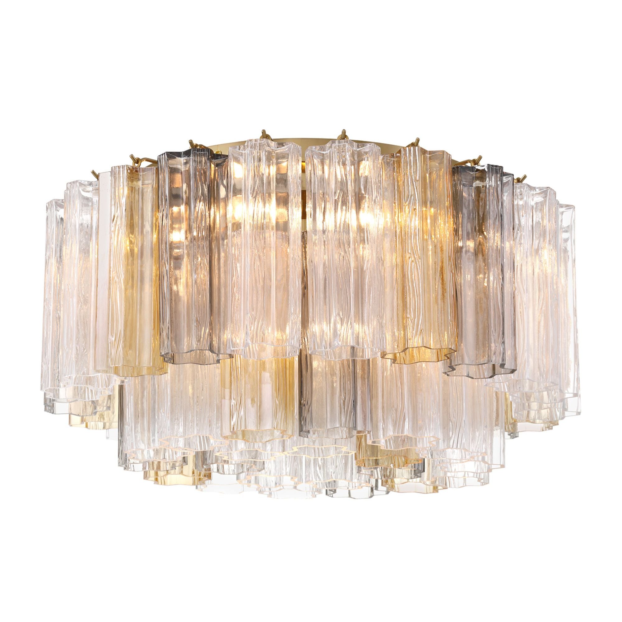 Addis 22.25'' Aged Brass Flush Mount Multi 22.25"W x 11.75"H x 22.25"D