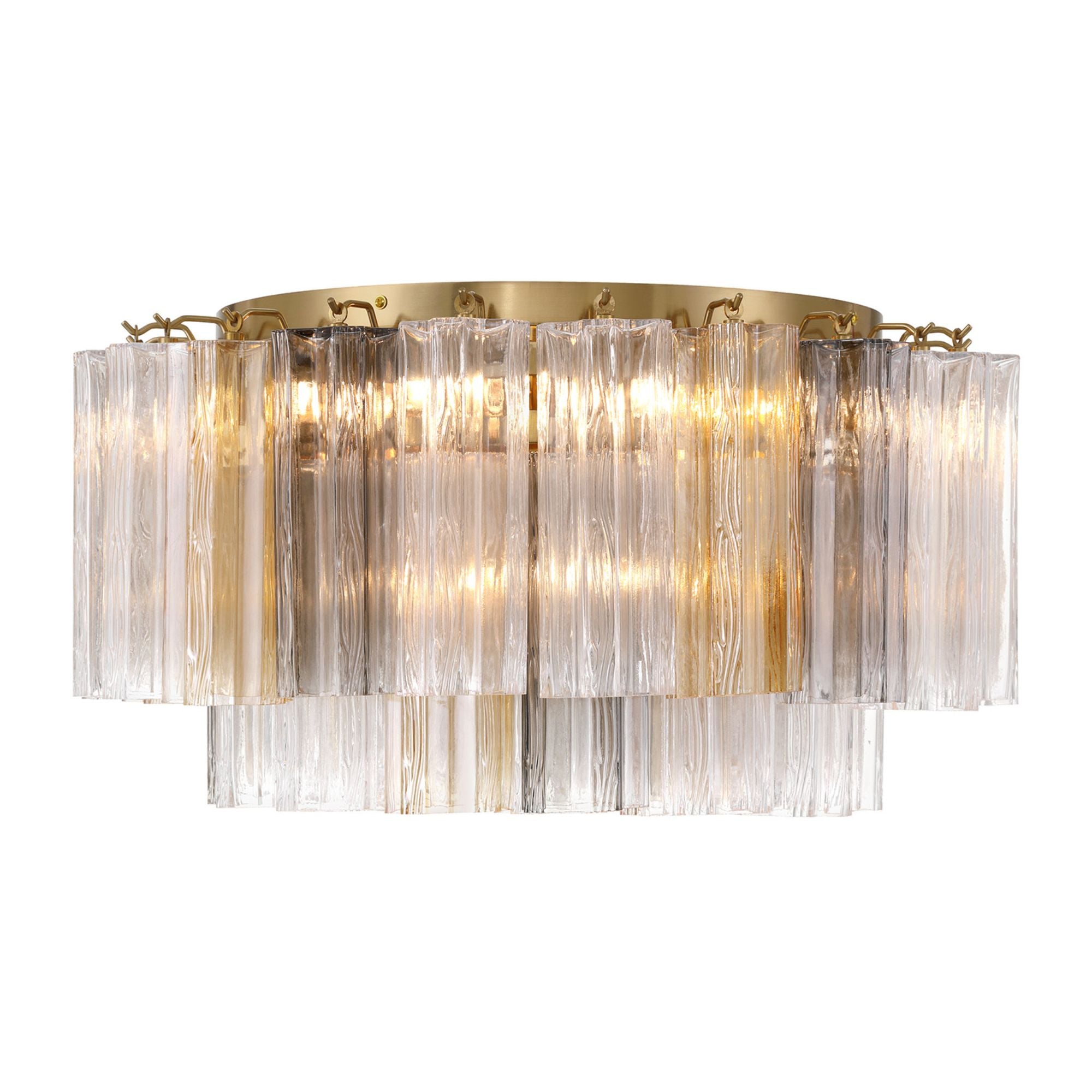 Addis 22.25'' Aged Brass Flush Mount Multi 22.25"W x 11.75"H x 22.25"D