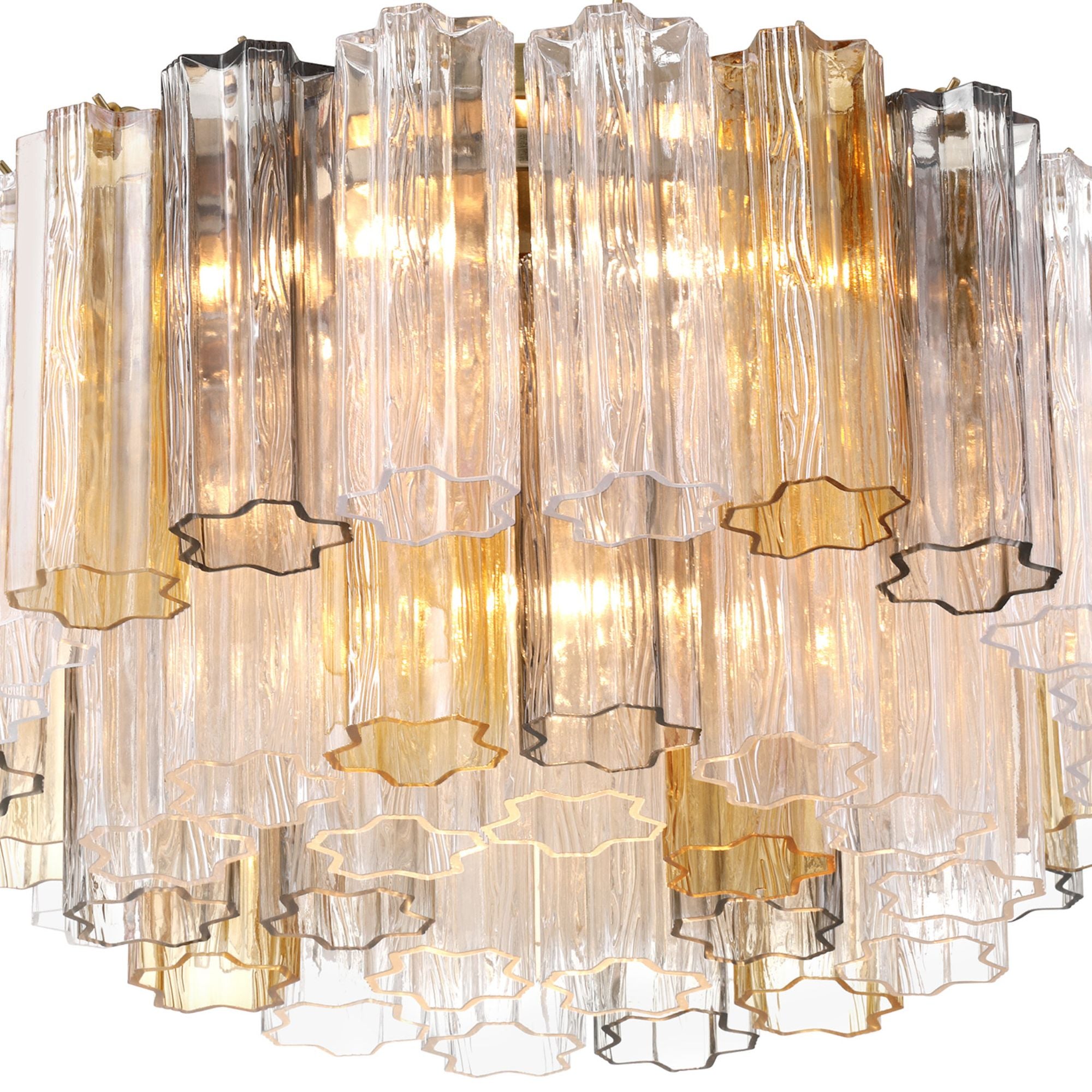 Addis 22.25'' Aged Brass Flush Mount Multi 22.25"W x 11.75"H x 22.25"D