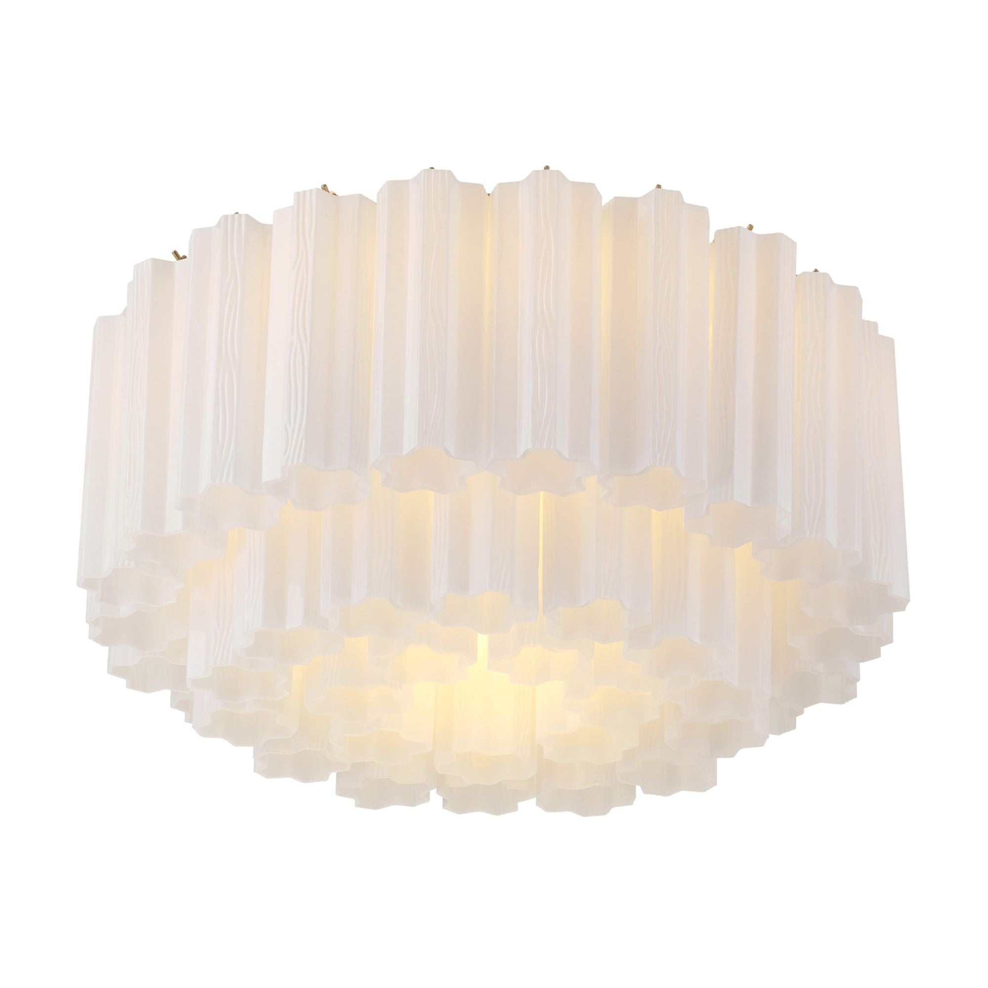 Addis 22.25'' Aged Brass Flush Mount White 22.25"W x 11.75"H x 22.25"D