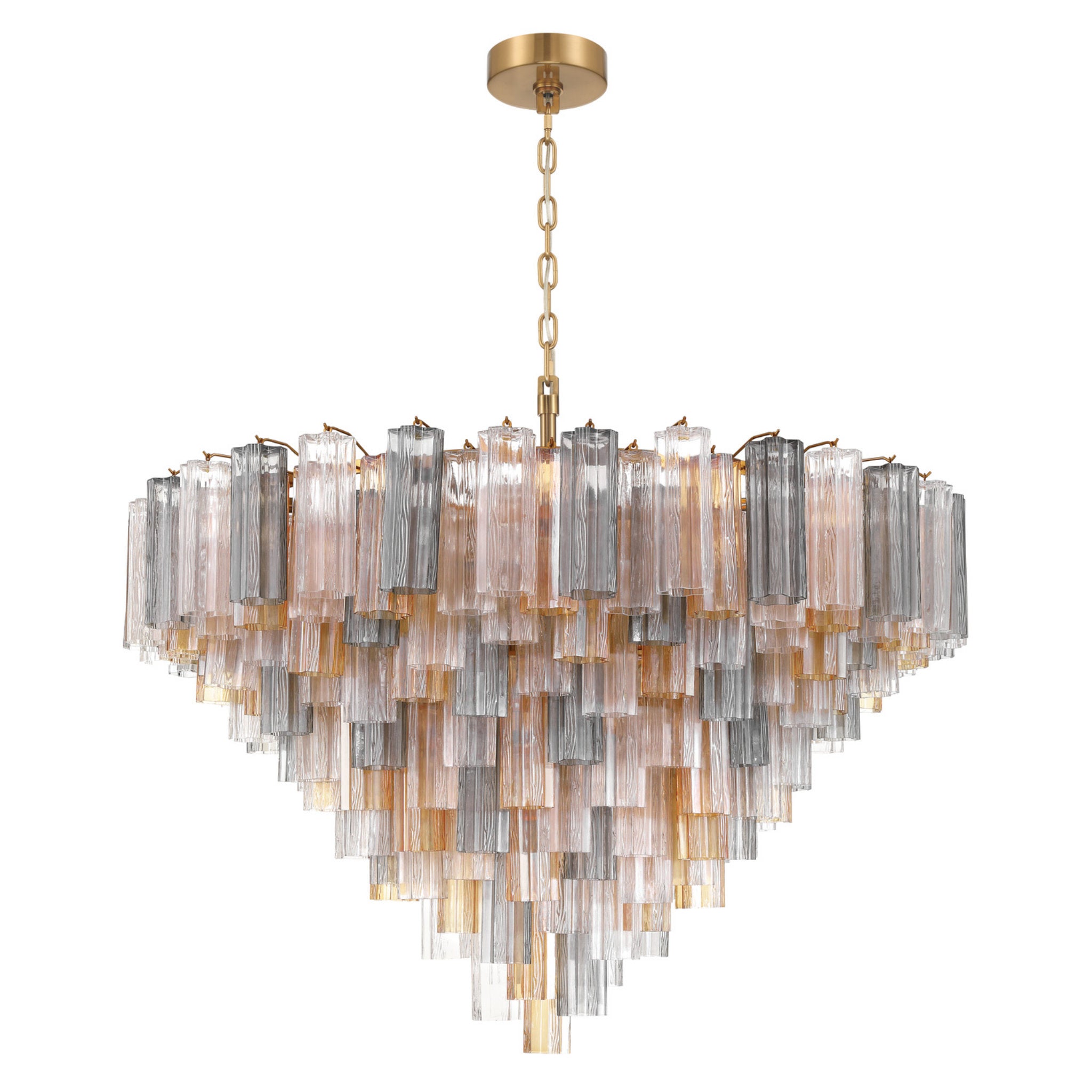 Addis 49'' Aged Brass Chandelier Multi 49"W x 42.5"H x 49"D