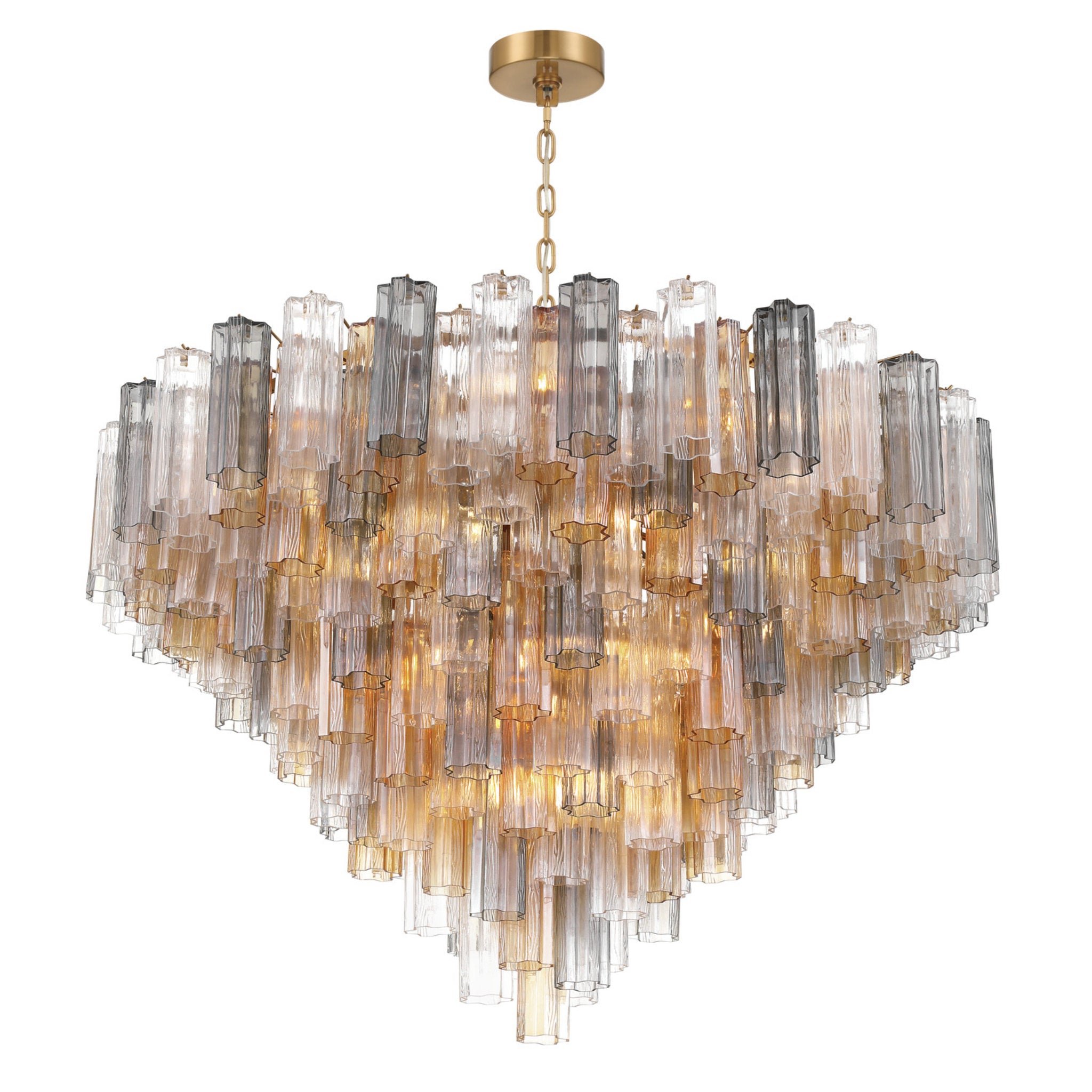 Addis 49'' Aged Brass Chandelier Multi 49"W x 42.5"H x 49"D