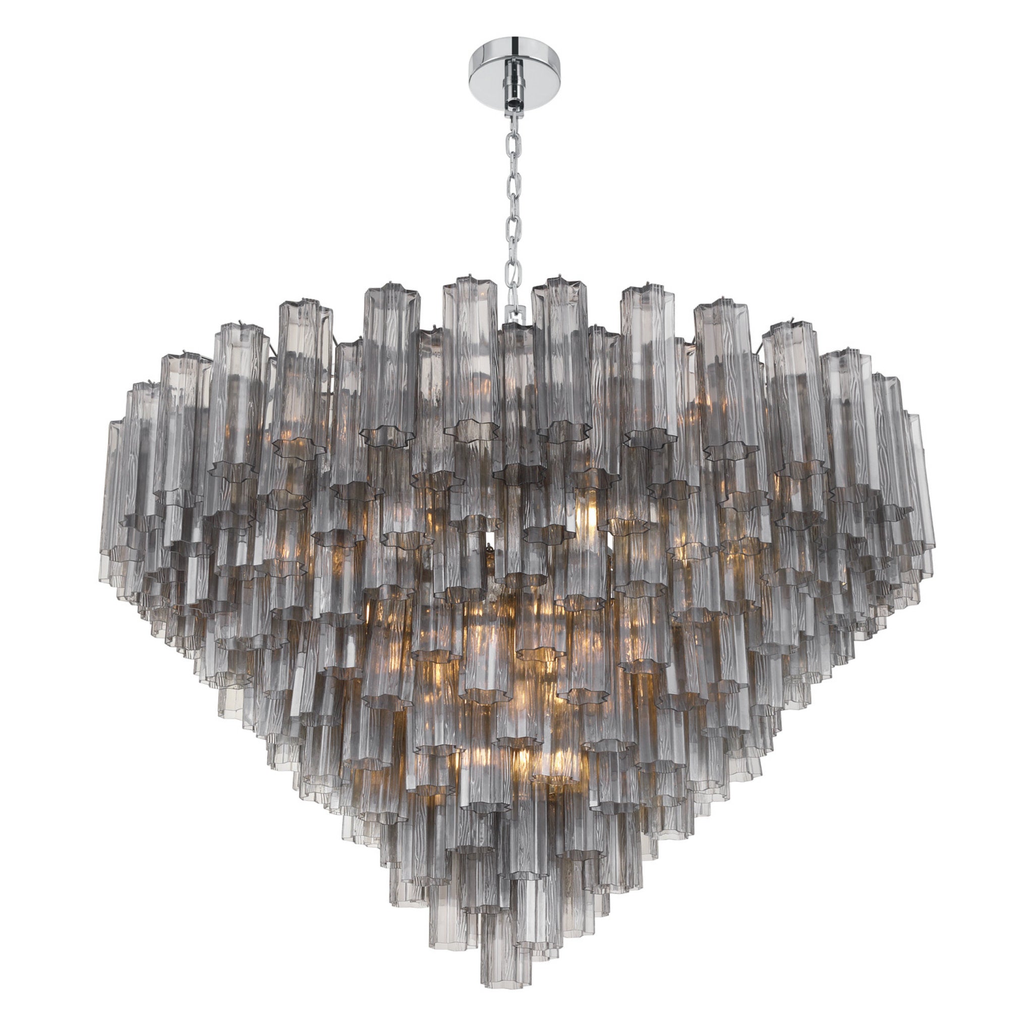 Addis 49'' Polished Chrome Chandelier Gray 49"W x 42.5"H x 49"D