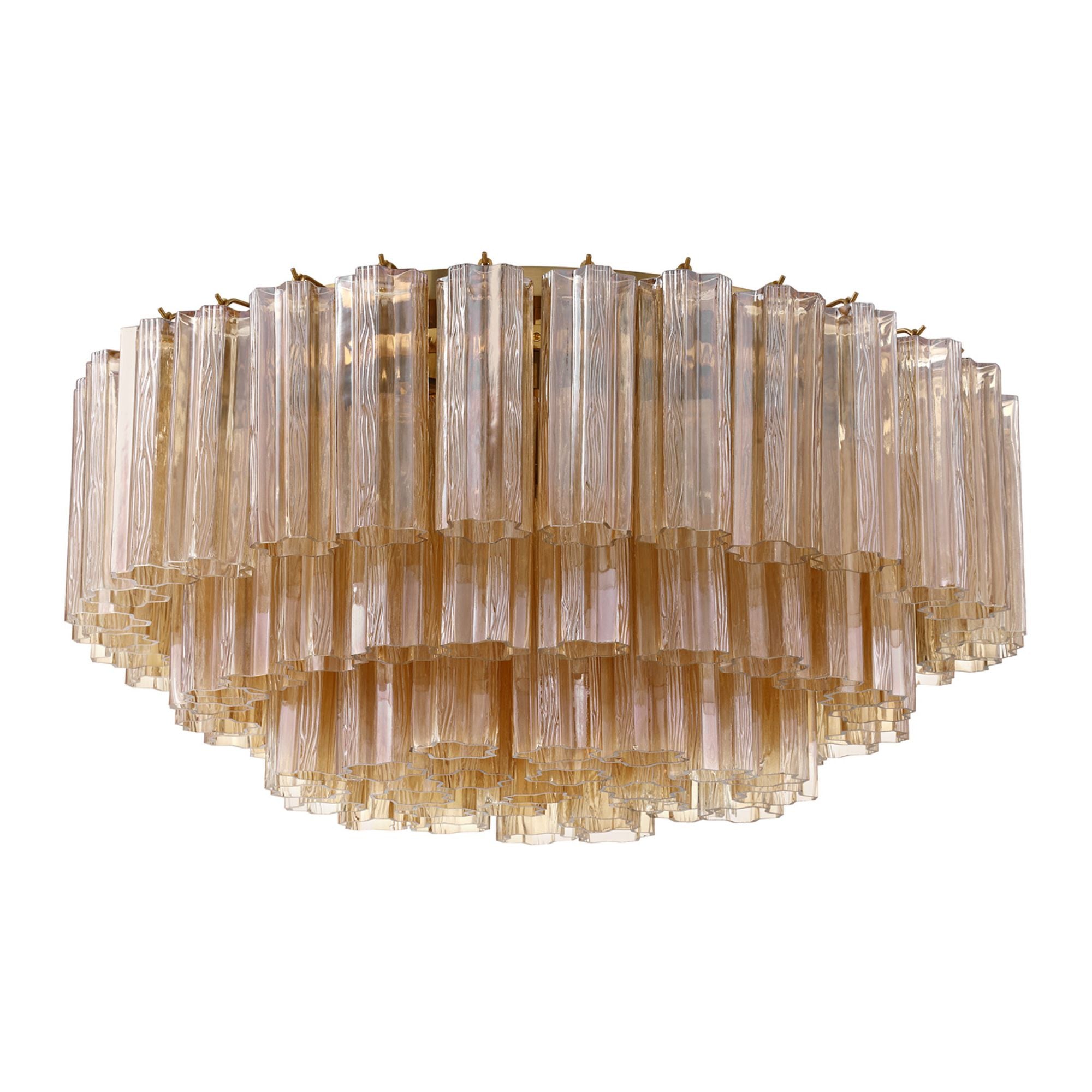 Addis 32'' Aged Brass Flush Mount Gold 32"W x 14.5"H x 32"D