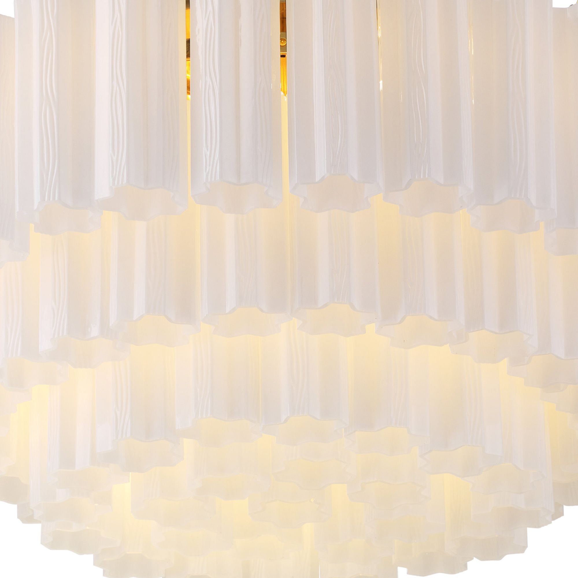 Addis 32'' Aged Brass Flush Mount White 32"W x 14.5"H x 32"D