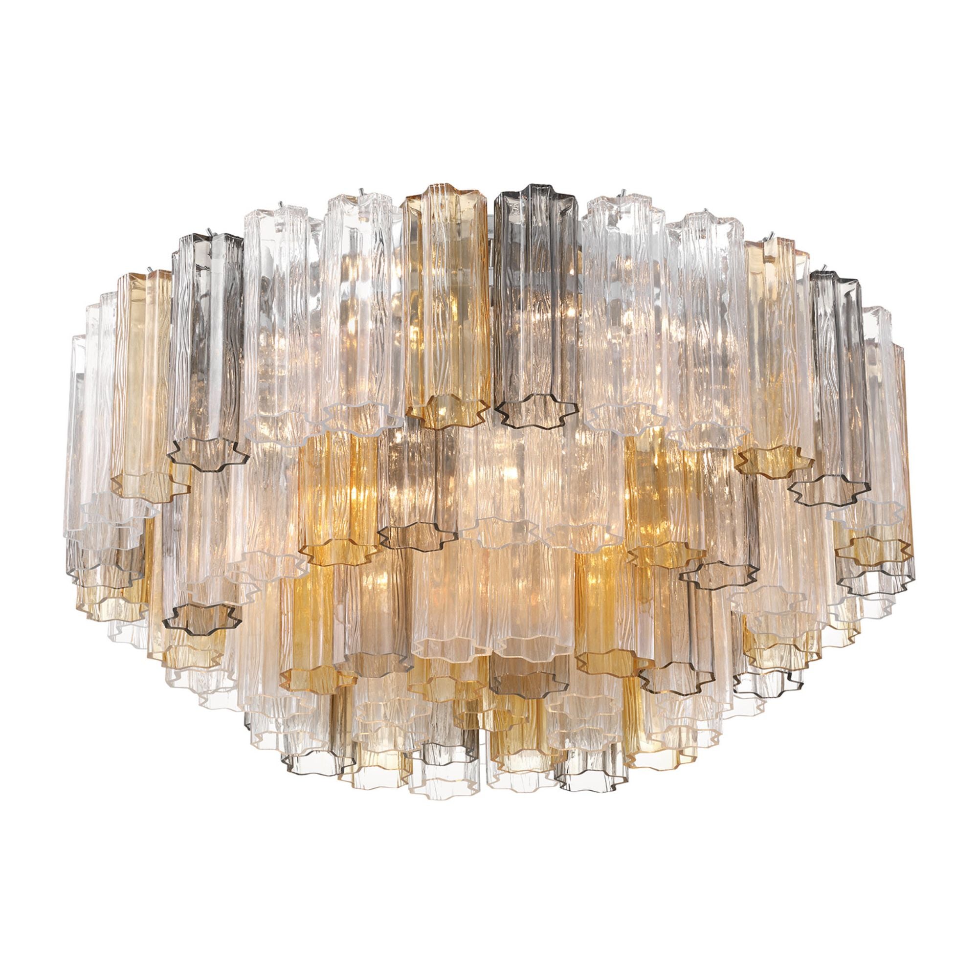 Addis 32'' Polished Chrome Flush Mount Multi 32"W x 14.5"H x 32"D