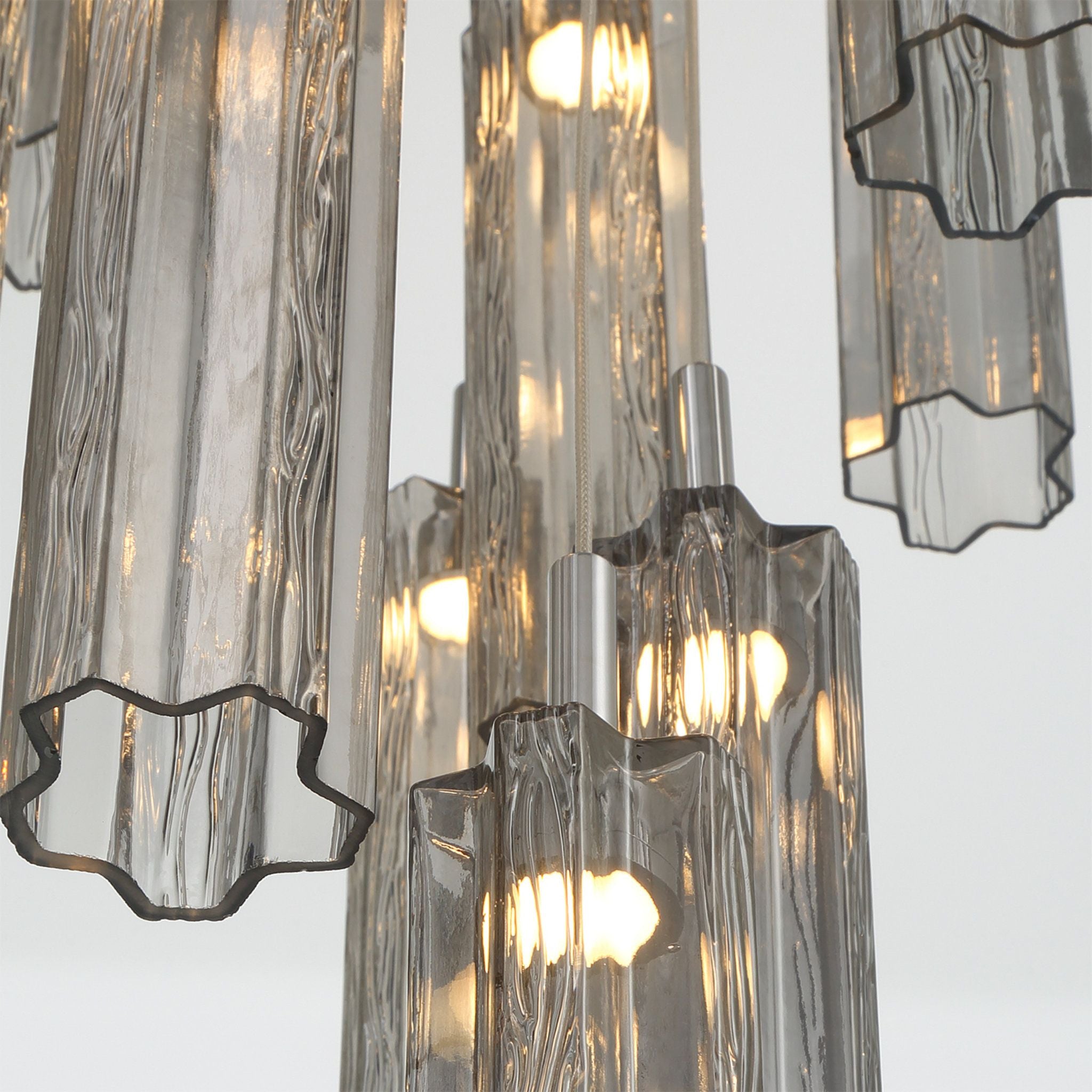 Addis 12" Integrated LED Multi-Light Polished Chrome Pendant Gray 9-Light 12"W x 21"H x 12"D
