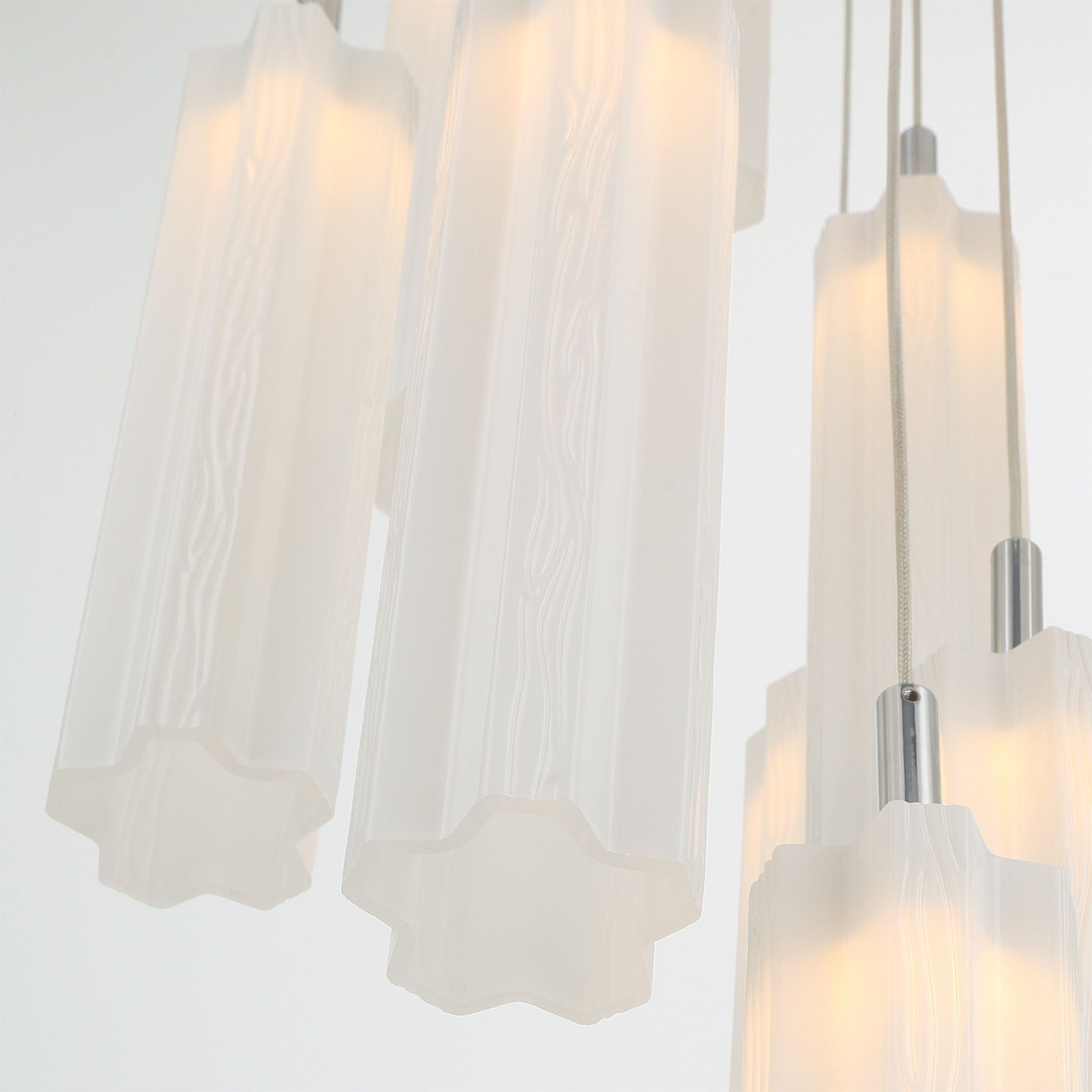 Addis 12" Integrated LED Multi-Light Polished Chrome Pendant White 9-Light 12"W x 21"H x 12"D