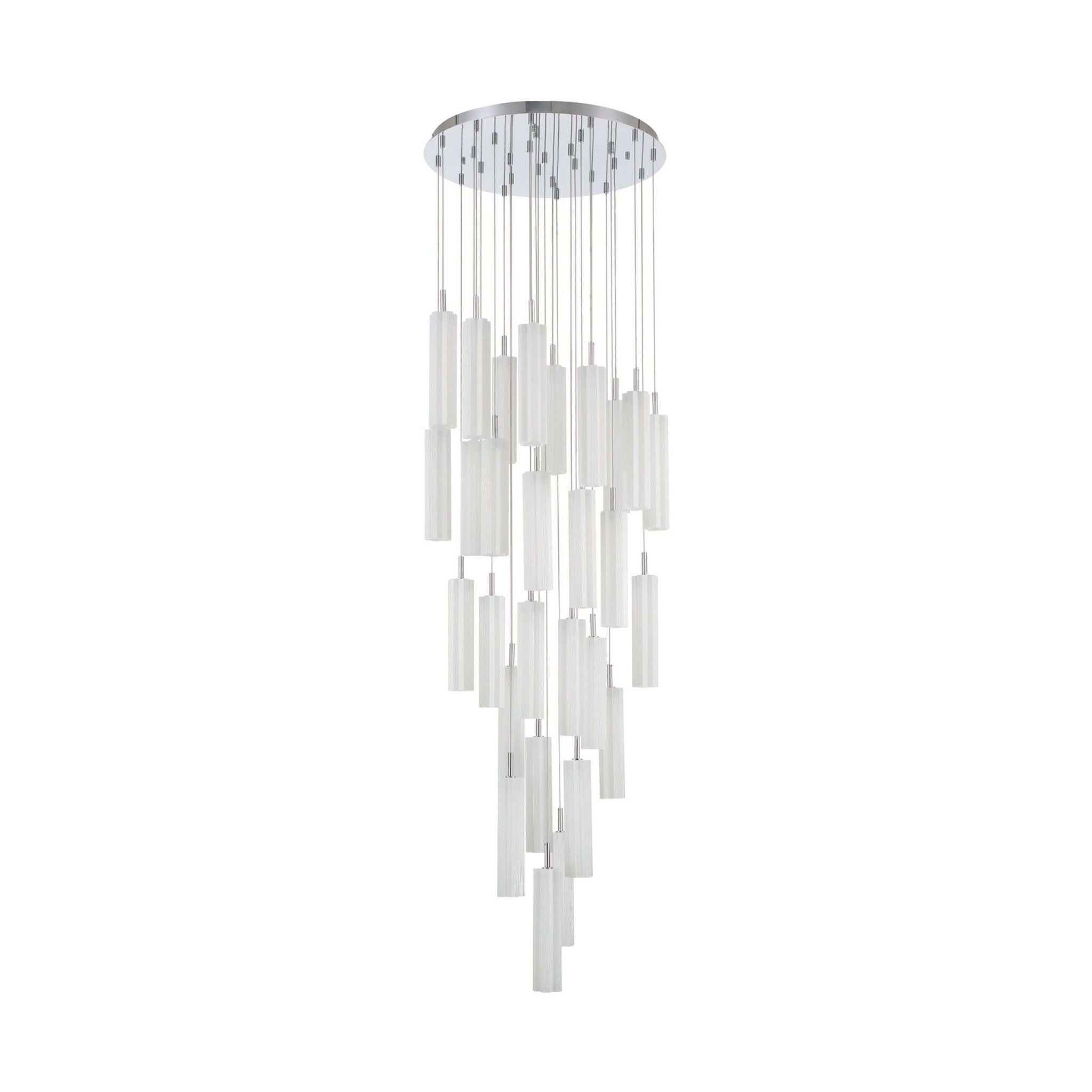 Addis 26" Integrated LED Multi-Light Polished Chrome Pendant White 28-Light 26"W x 21"H x 26"D