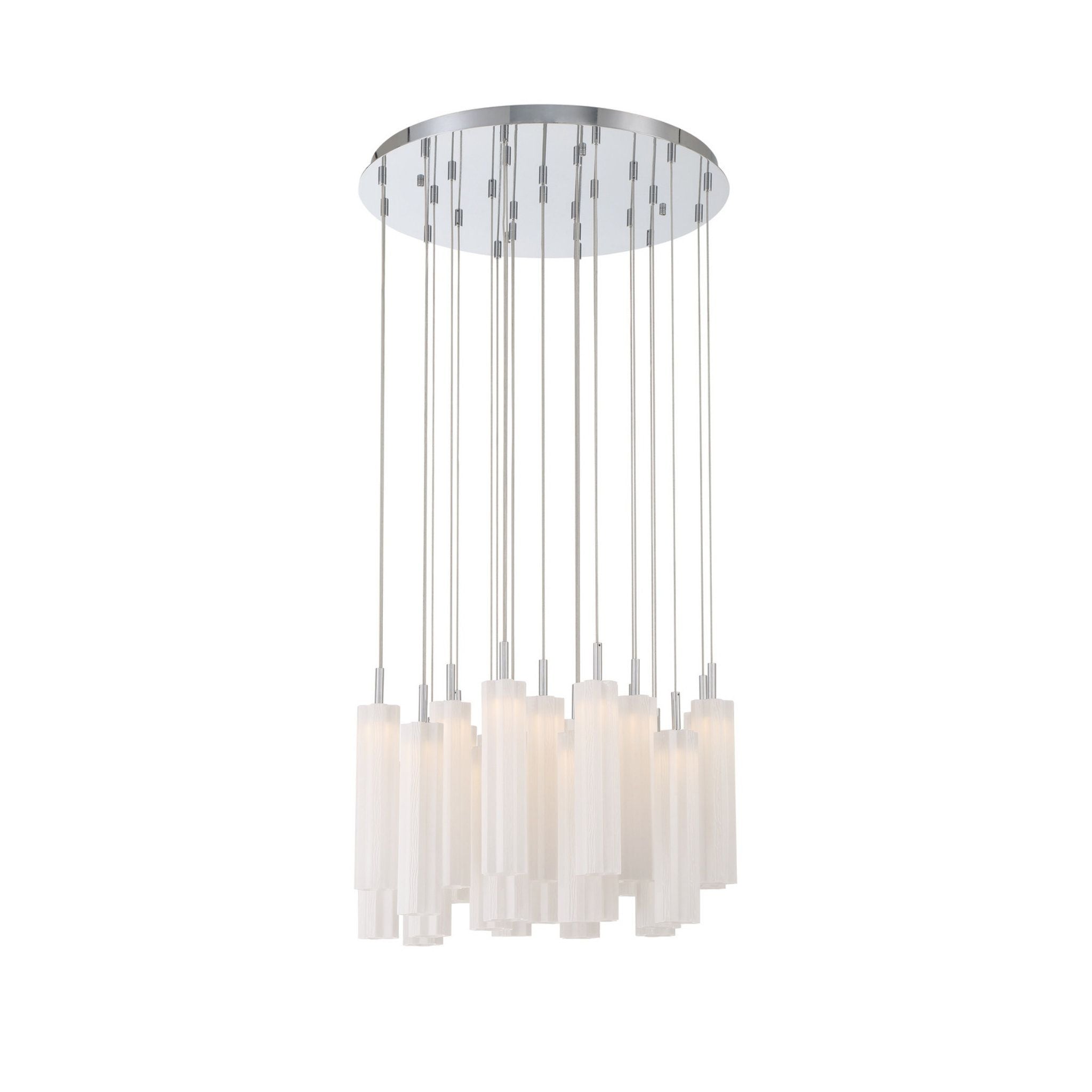 Addis 26" Integrated LED Multi-Light Polished Chrome Pendant White 28-Light 26"W x 21"H x 26"D