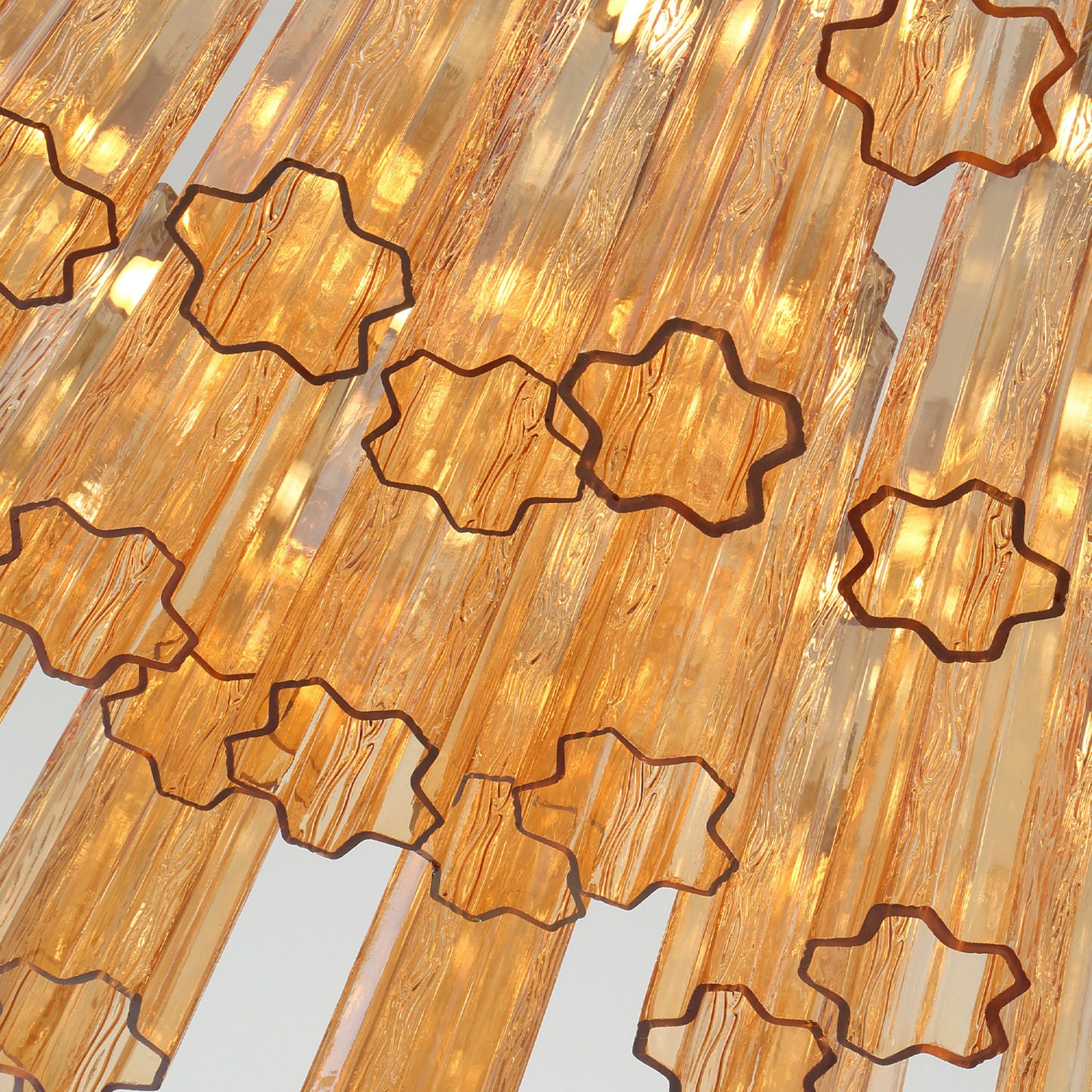 Addis 36" Integrated LED Multi-Light Aged Brass Pendant Gold 46-Light 36"W x 21"H x 36"D