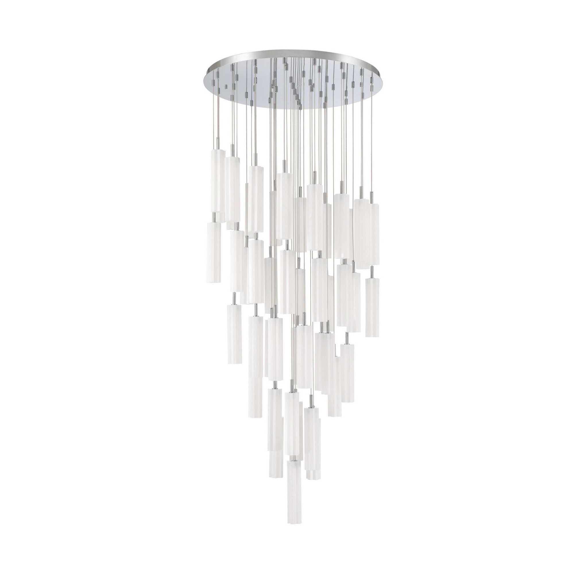 Addis 36" Integrated LED Multi-Light Polished Chrome Pendant White 46-Light 36"W x 21"H x 36"D