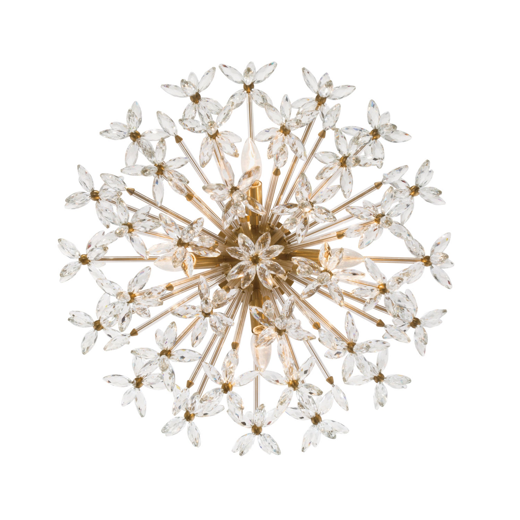 Adley 25.25'' Aged Brass Semi Flush Mount Gold 25.25"W x 11.75"H x 25.25"D
