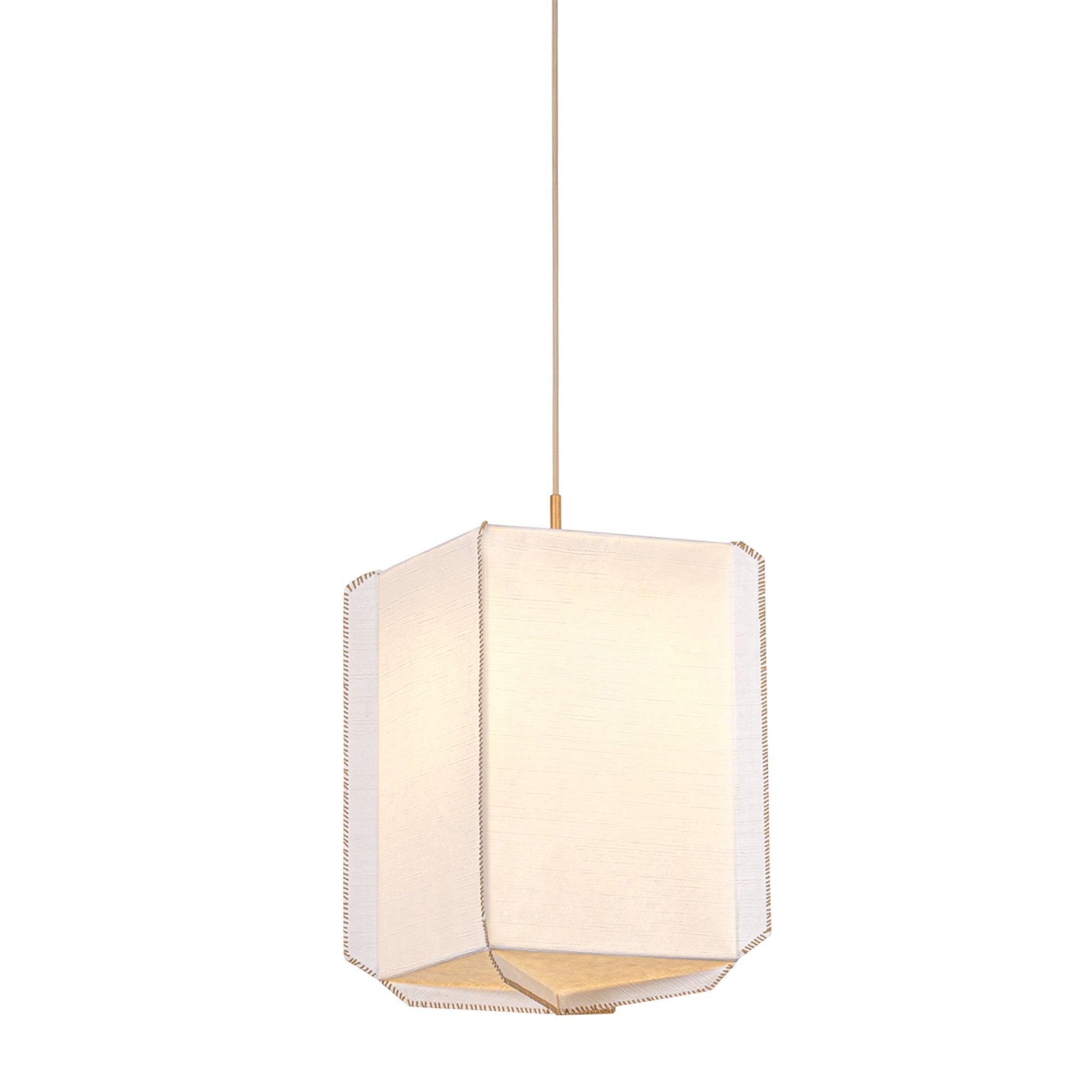 Louise 1-Light Pendant in Patina Gold Leaf by Augusta Hoffman 13L x 13W x 20.25H