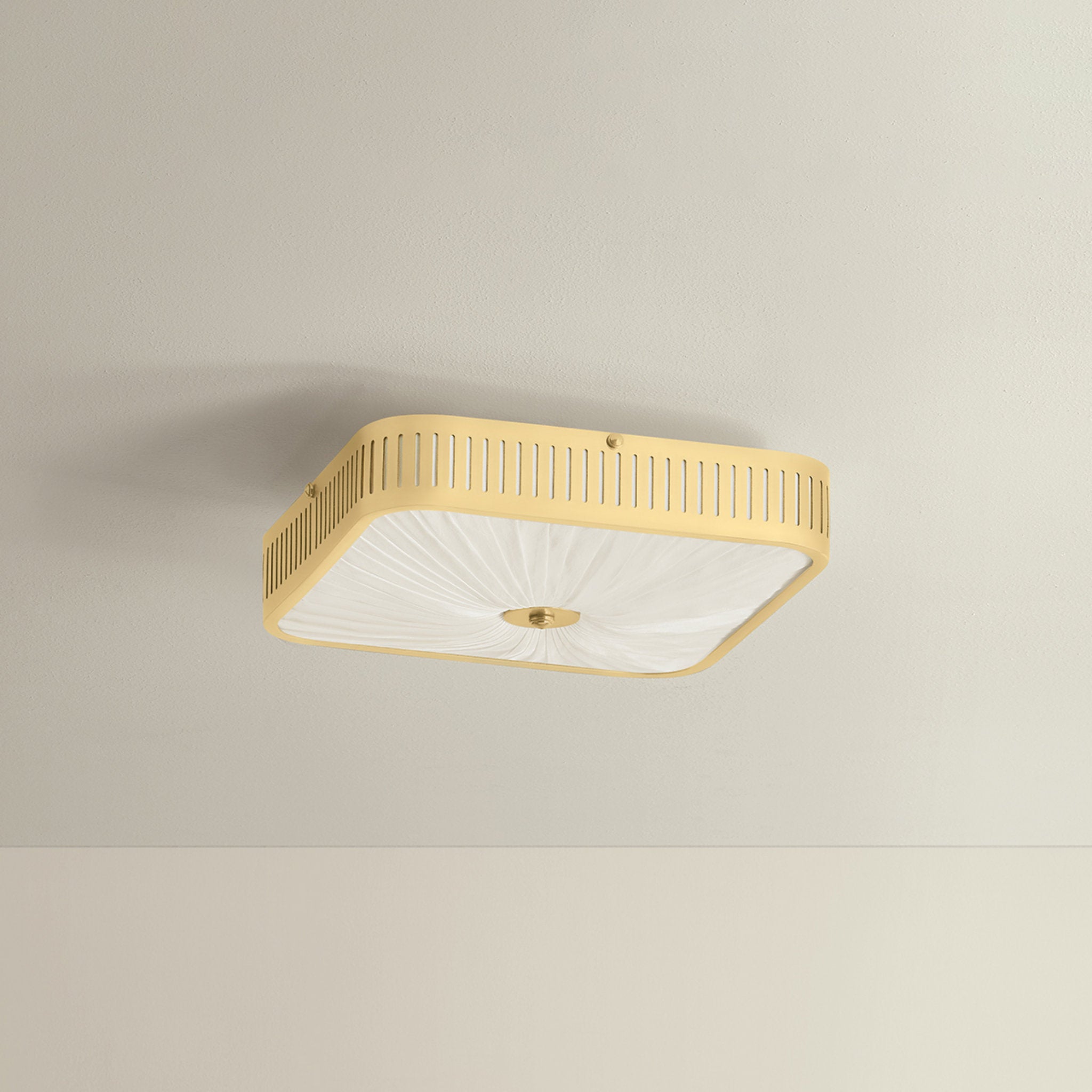 Henri 4-Light Semi Flush in Aged Brass by Augusta Hoffman 14.5L x 14.5W x 4.75H