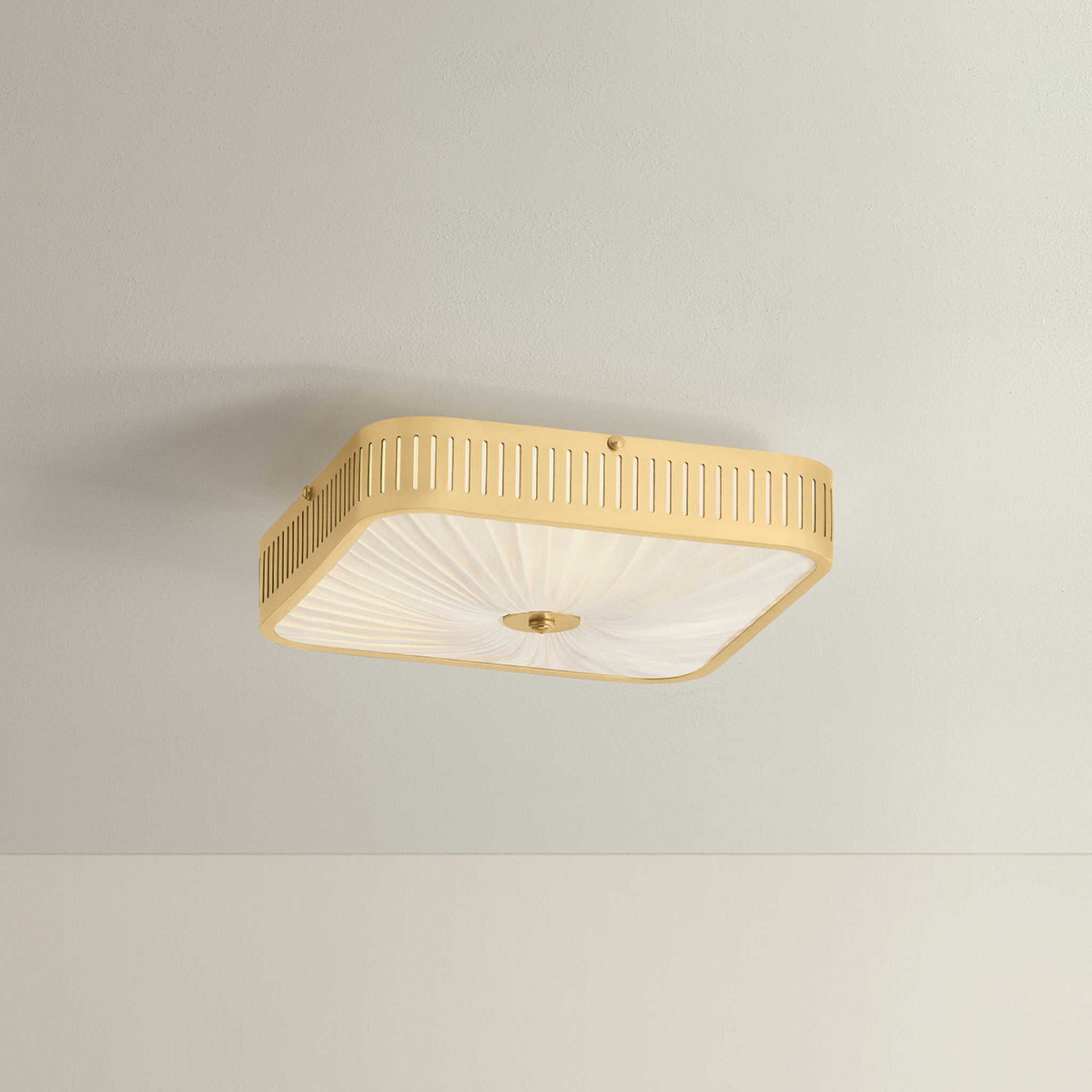 Henri 4-Light Semi Flush in Aged Brass by Augusta Hoffman 14.5L x 14.5W x 4.75H