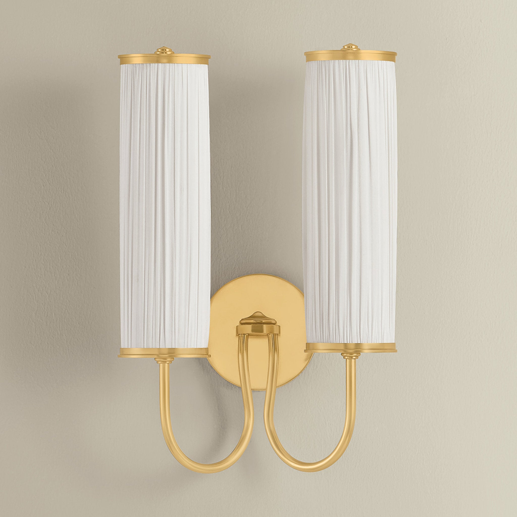 Elaine 2-Light Wall Sconce in Aged Brass by Augusta Hoffman 10.25W x 16.5H