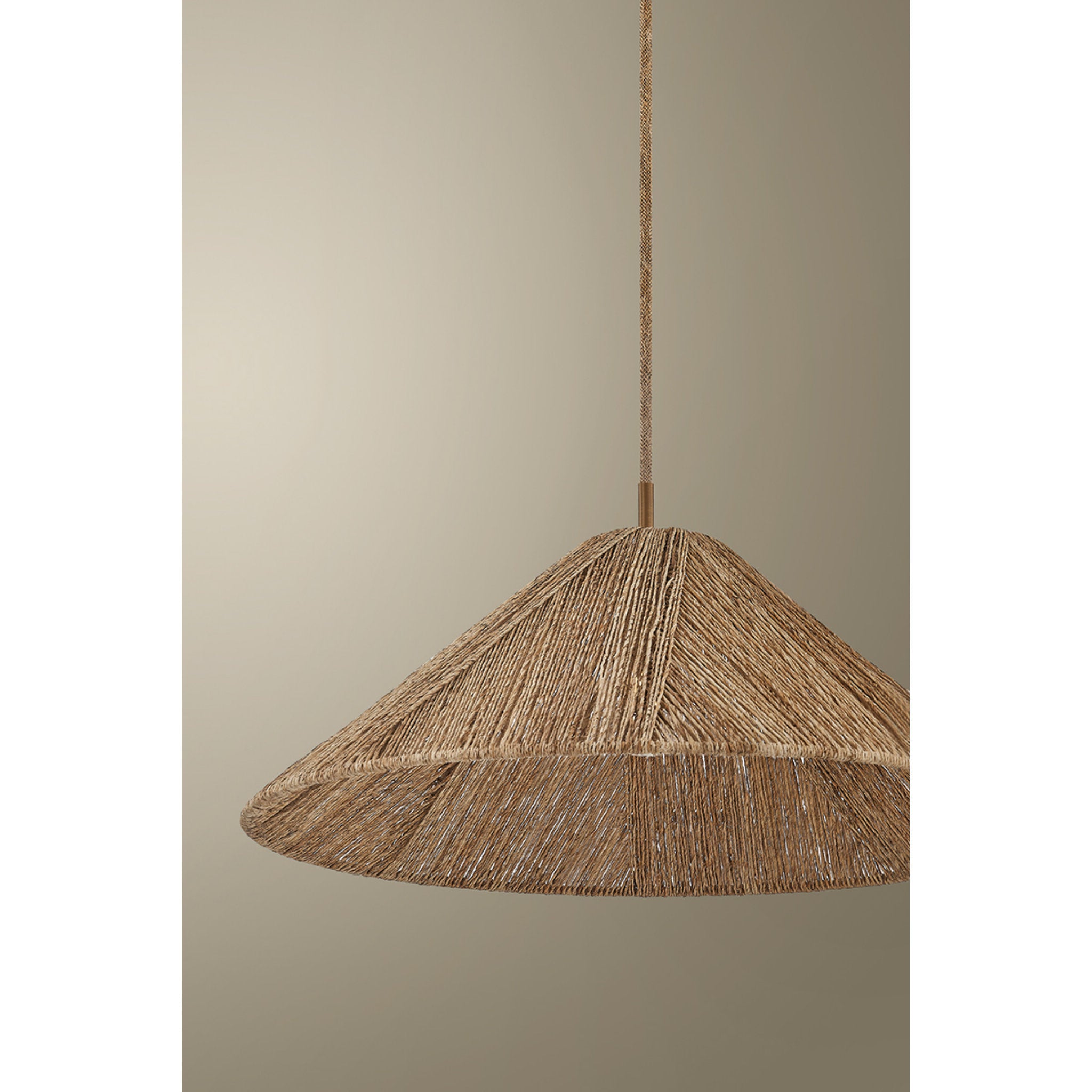 Ahrens 1-Light Pendant in Patina Brass 24W x 10.75H