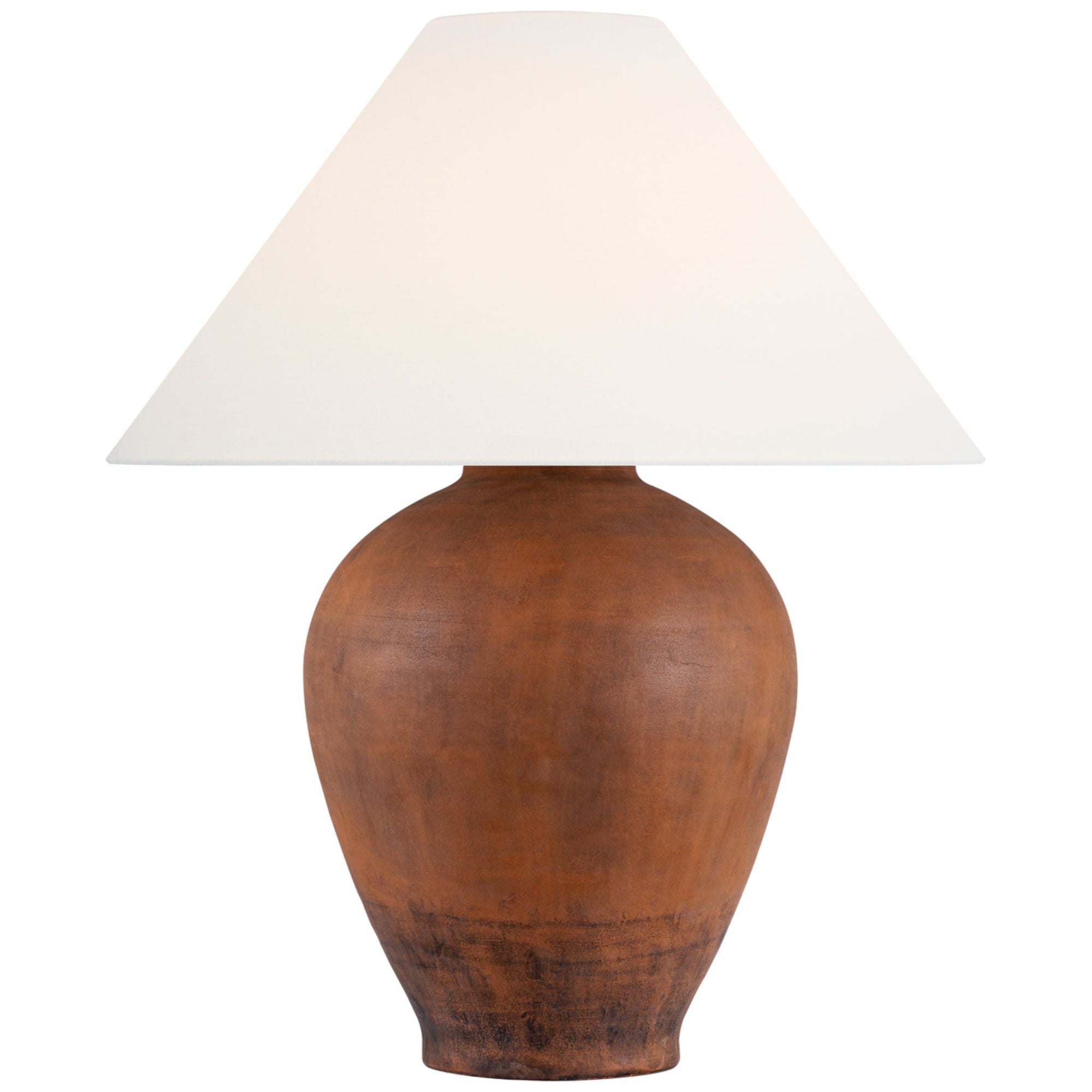 Amber Lewis Fischer 36" Table Lamp in Natural Terracotta with Linen Shade W30" x H35.75"