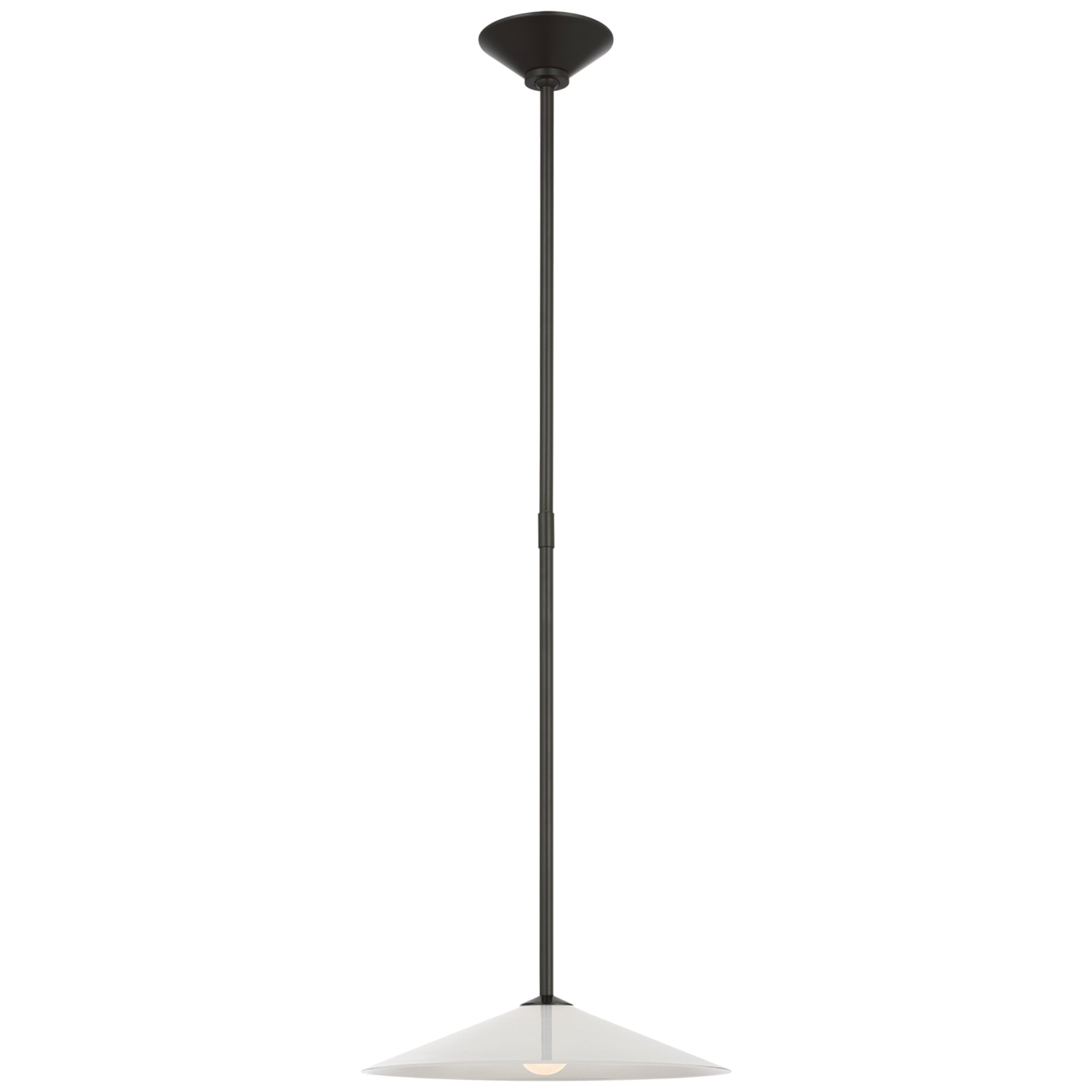 Amber Lewis Ponce 13" Pendant in Modern Iron with Milk White Glass Ceiling Light W13"