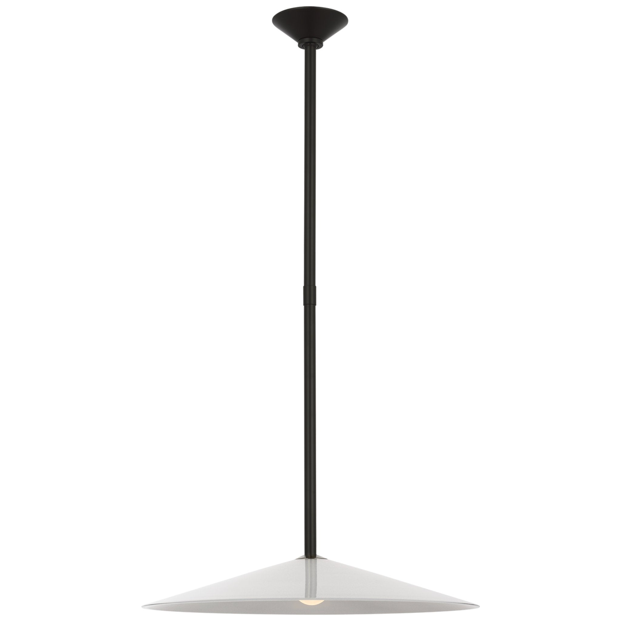 Amber Lewis Ponce 18" Pendant in Modern Iron with Milk White Glass Shade Ceiling Light W18"