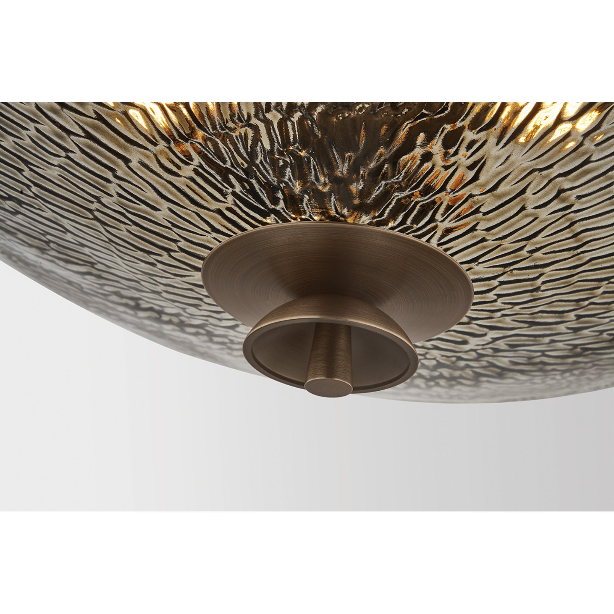 Alba 3-Light Semi Flush in Old World Brass by Moniomi 20W x 11H