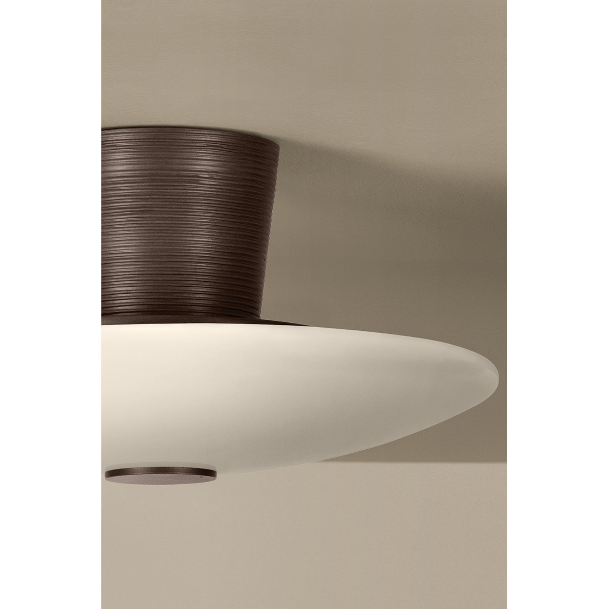 Albus 1-Light Semi Flush in Bronze Leaf 15.75W x 7.5H