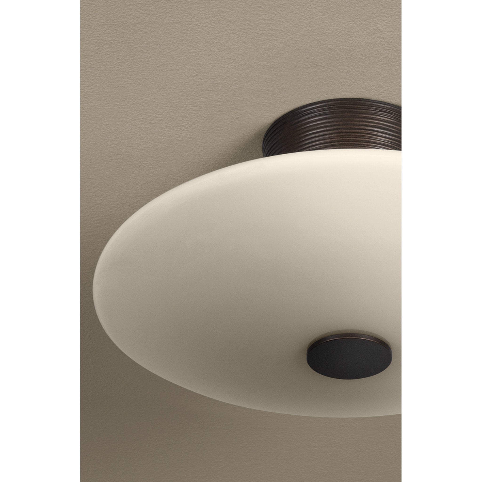 Albus 1-Light Semi Flush in Bronze Leaf 15.75W x 7.5H