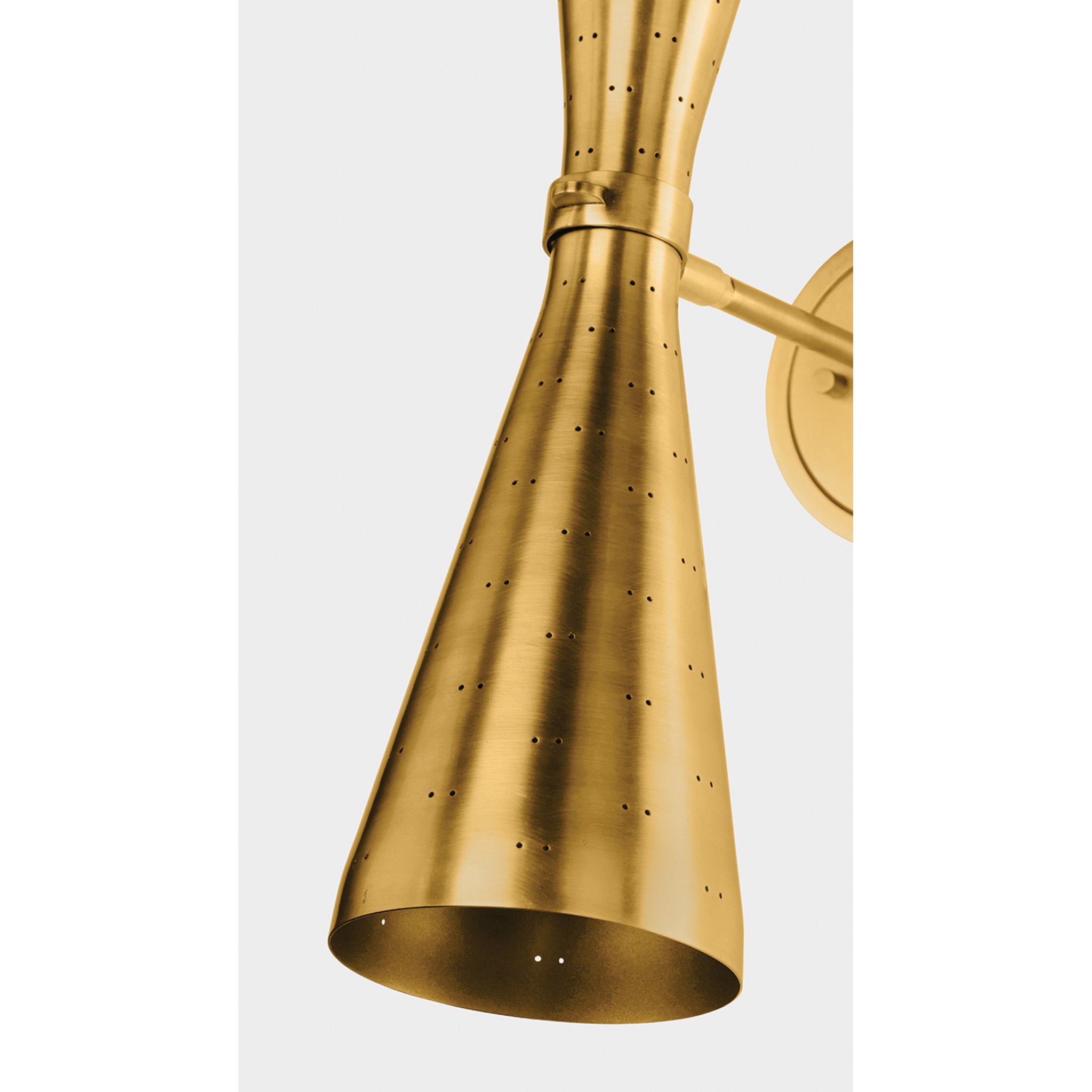 Allanton 2-Light Wall Sconce in Aged Brass 5.25W x 17.5H