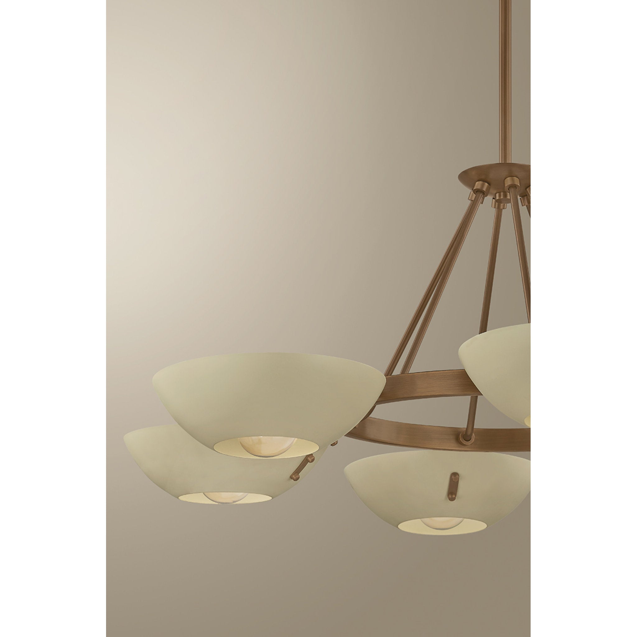 Alturas 6-Light Chandelier in Patina Brass 40.5W x 15.75H