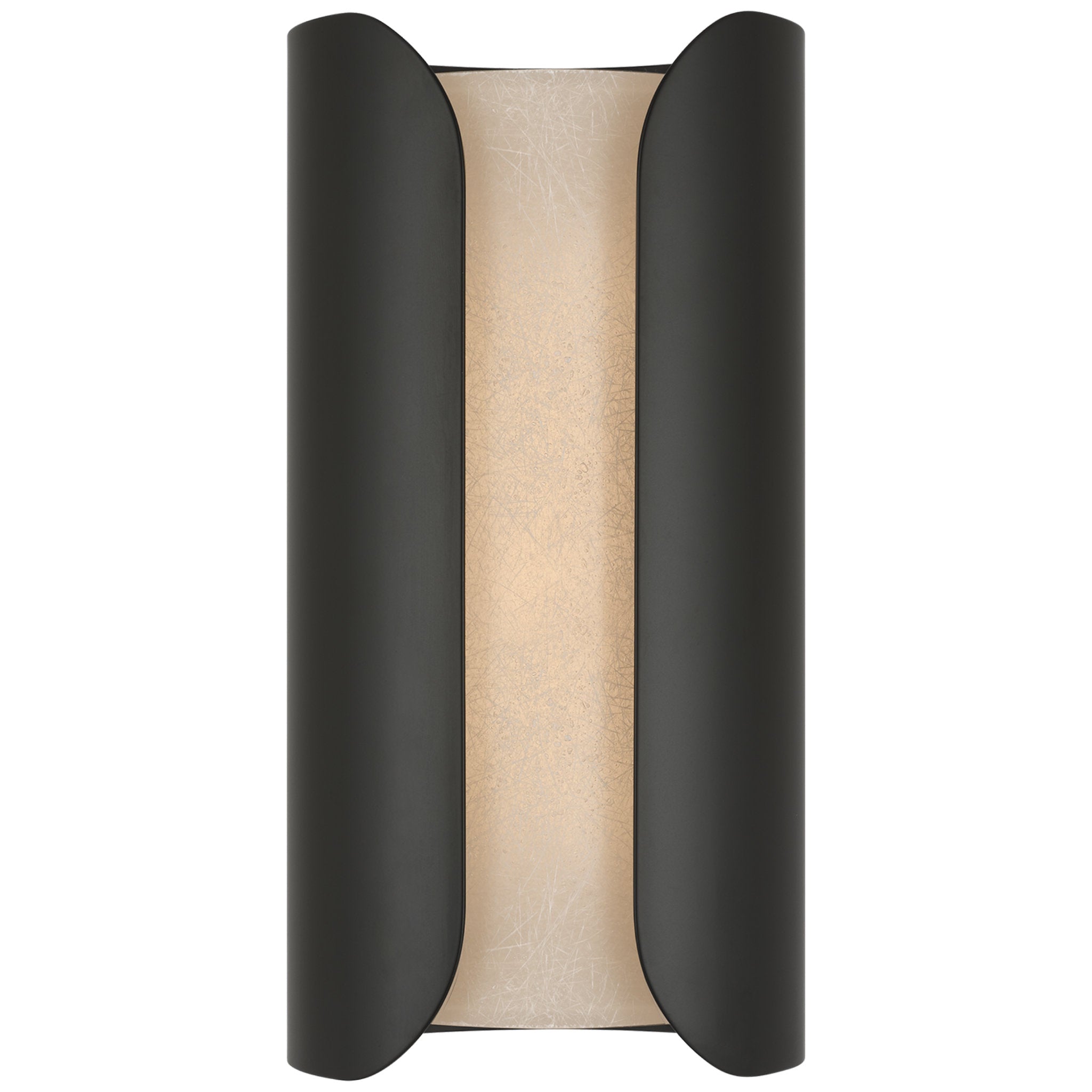 Anne-Marie Barton Armise 14" Sconce in Matte Carbon with Nova Frost Wall Light W7" x H14"