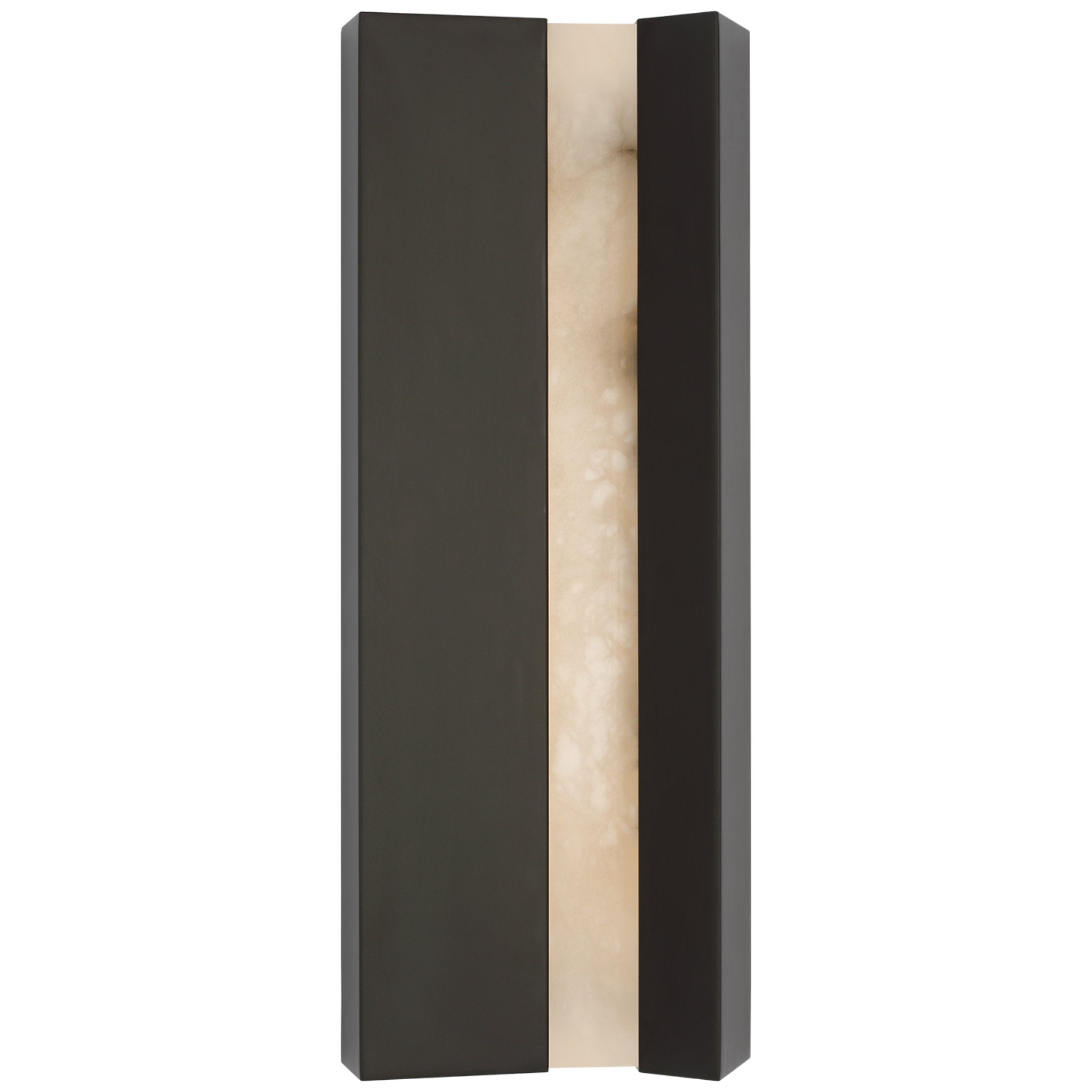 Anne-Marie Barton Austera 20" Sconce in Matte Carbon with Alabaster Wall Light W8" x H20"