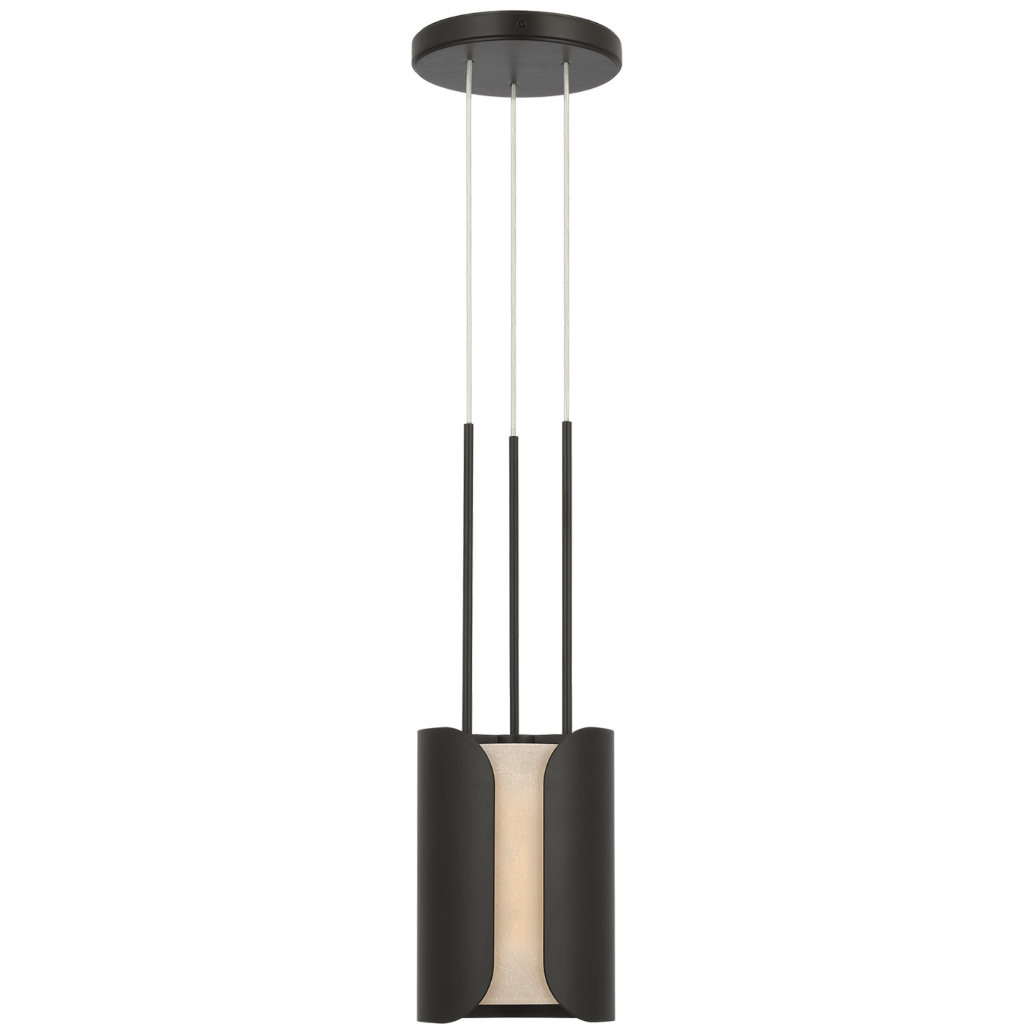 Anne-Marie Barton Armise 8" Pendant in Matte Carbon with Nova Frost Ceiling Light W7.5"