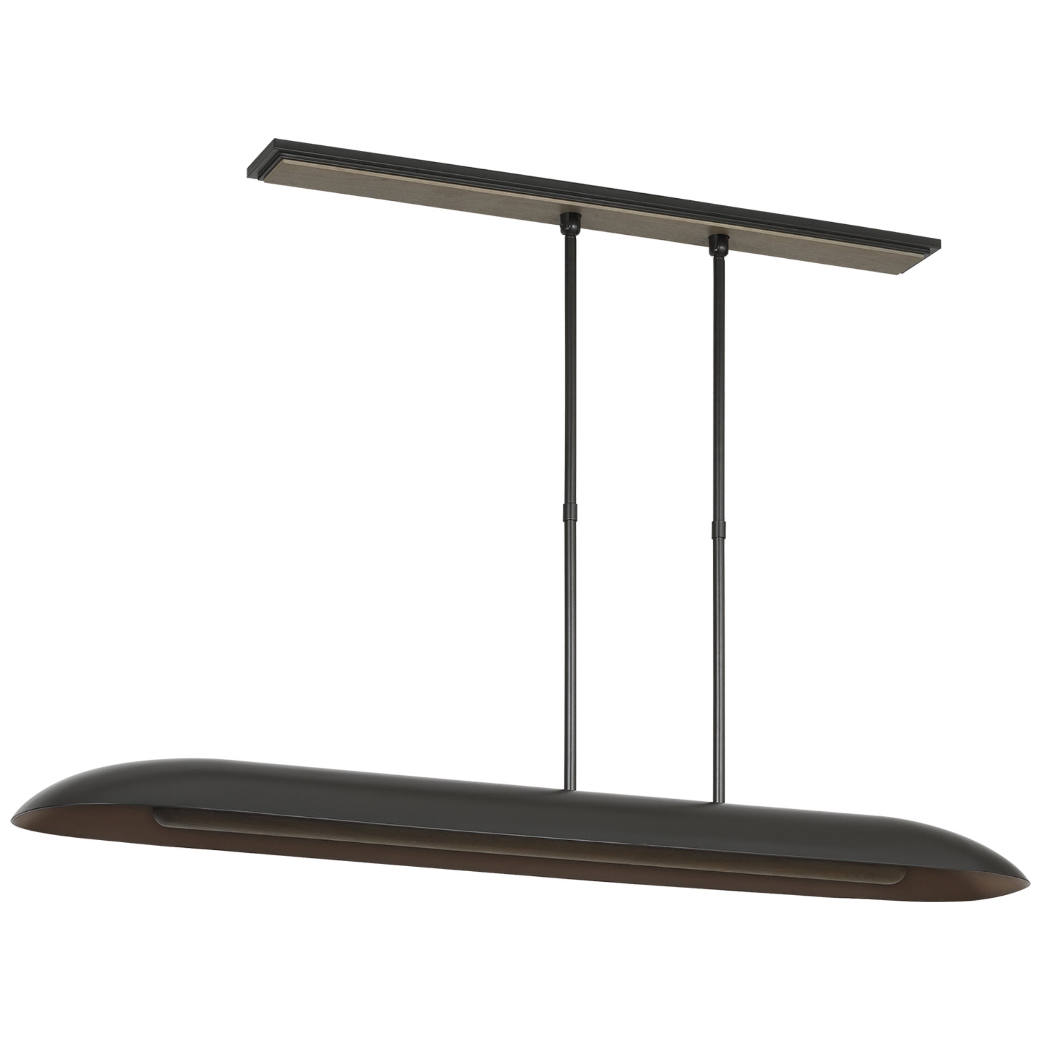 Anne-Marie Barton Remi 60" Linear Pendant in Matte Carbon and Warm Walnut Ceiling Light W59.75"