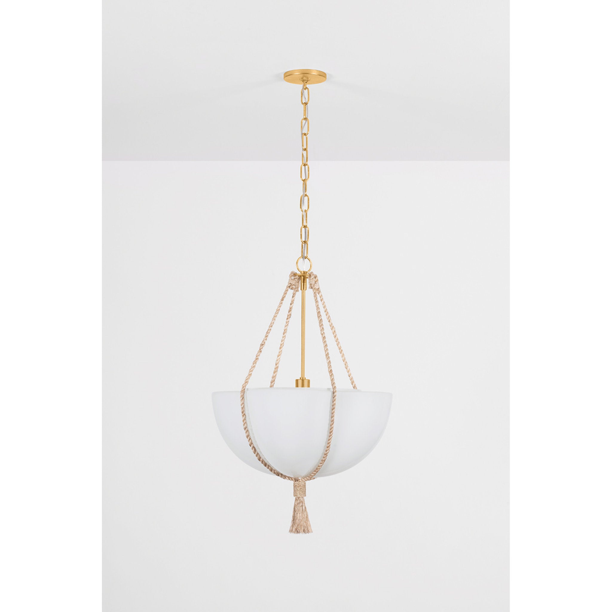 Amberley 1-Light Pendant in Vintage Gold Leaf 20W x 29.5H