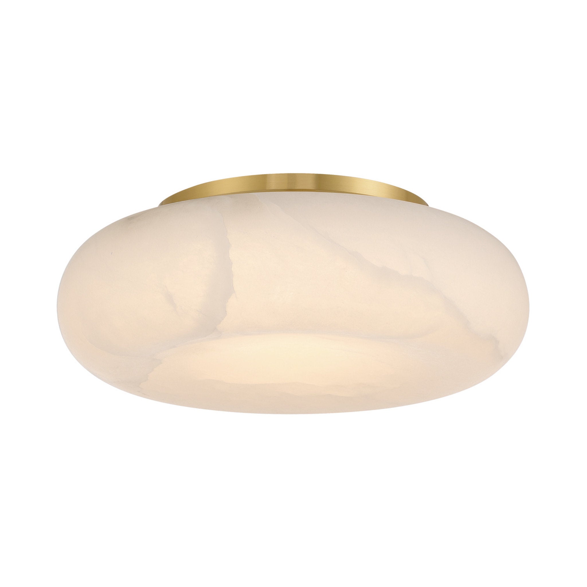 Acme 16'' Integrated LED Aged Brass Flush Mount Gold 16"W x 5.5"H x 16"D