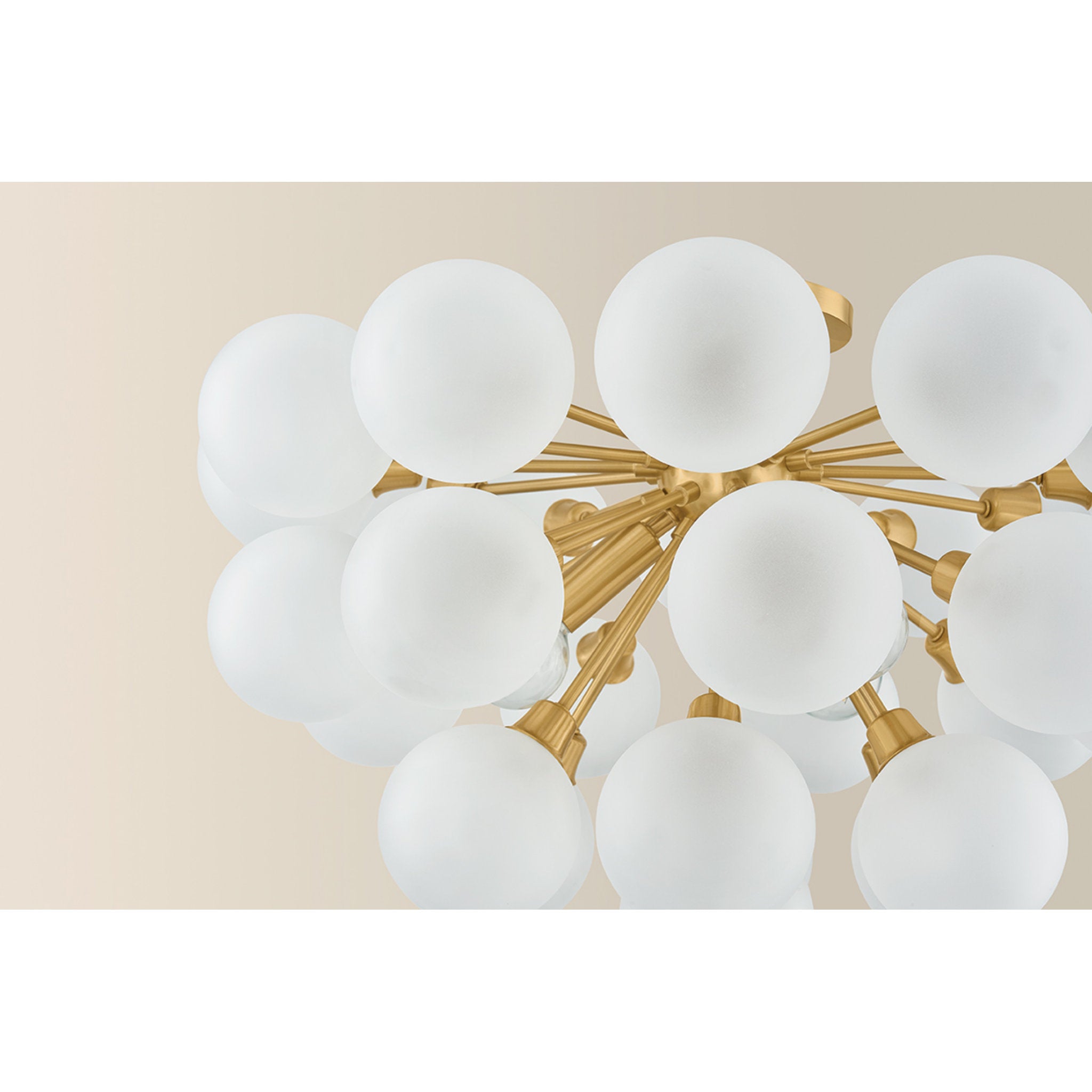Antoneta 3-Light Semi Flush in Aged Brass 20.5W x 13.25H