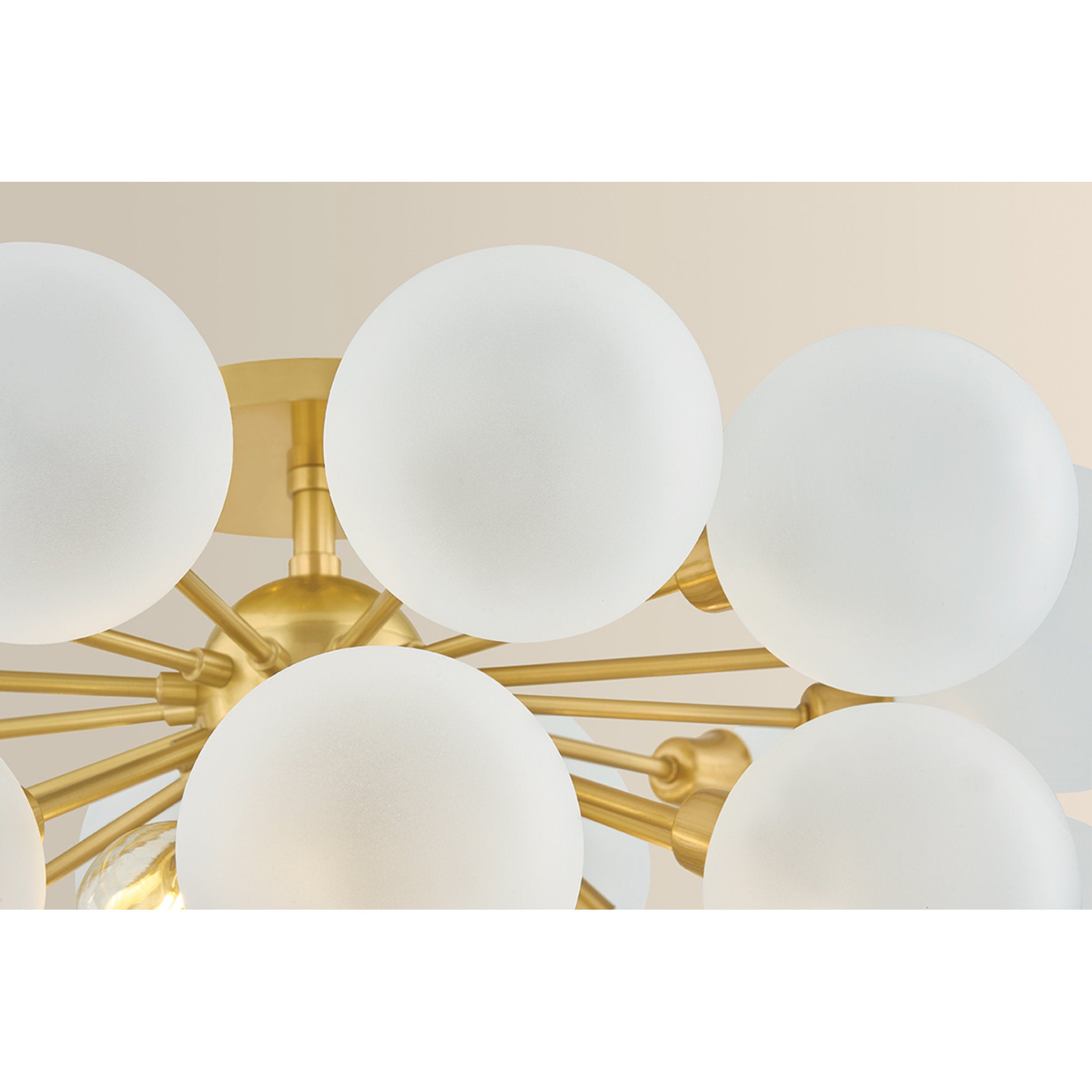 Antoneta 3-Light Semi Flush in Aged Brass 20.5W x 13.25H