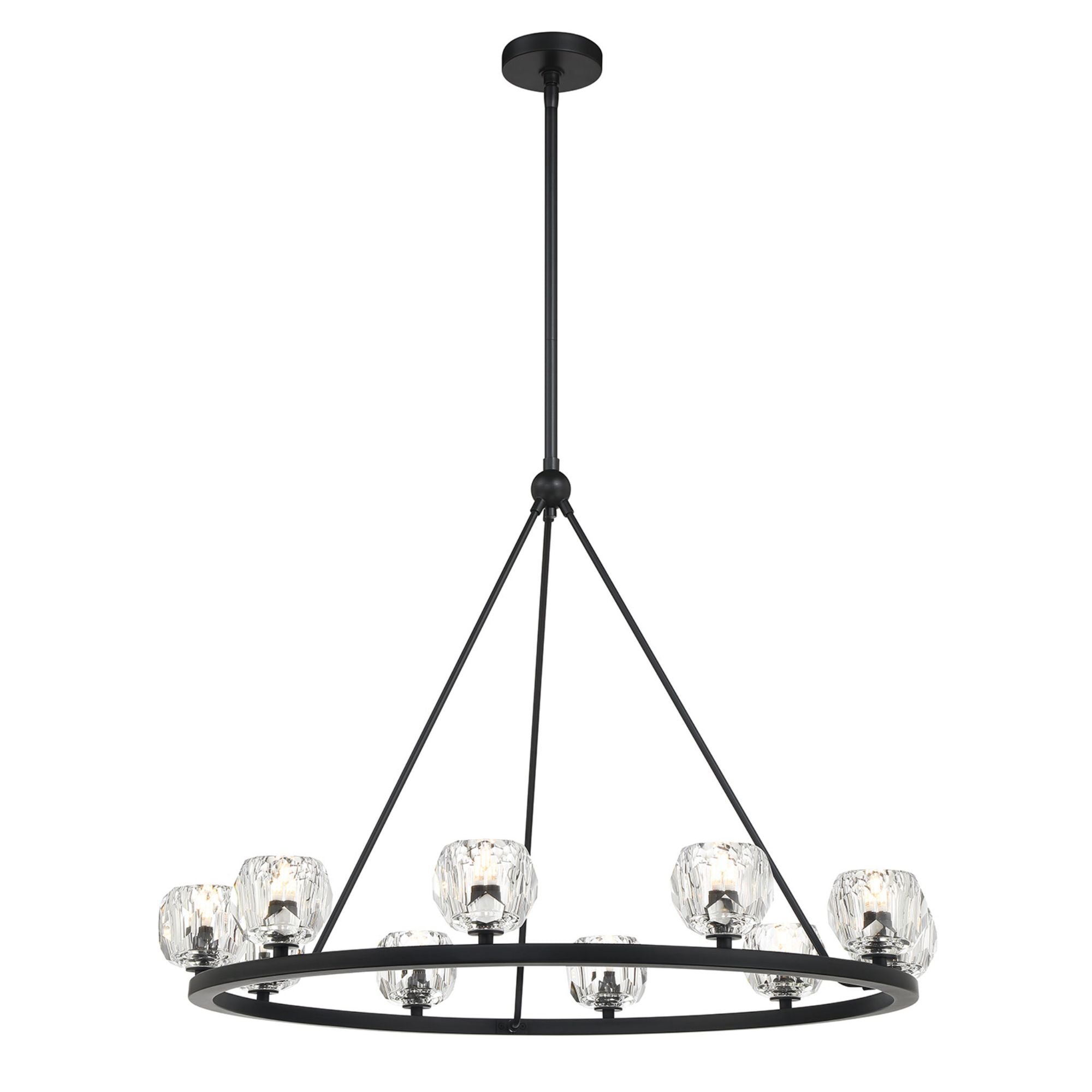 Aragon 36'' LED Matte Black Chandelier Black 36"W x 26"H x 36"D