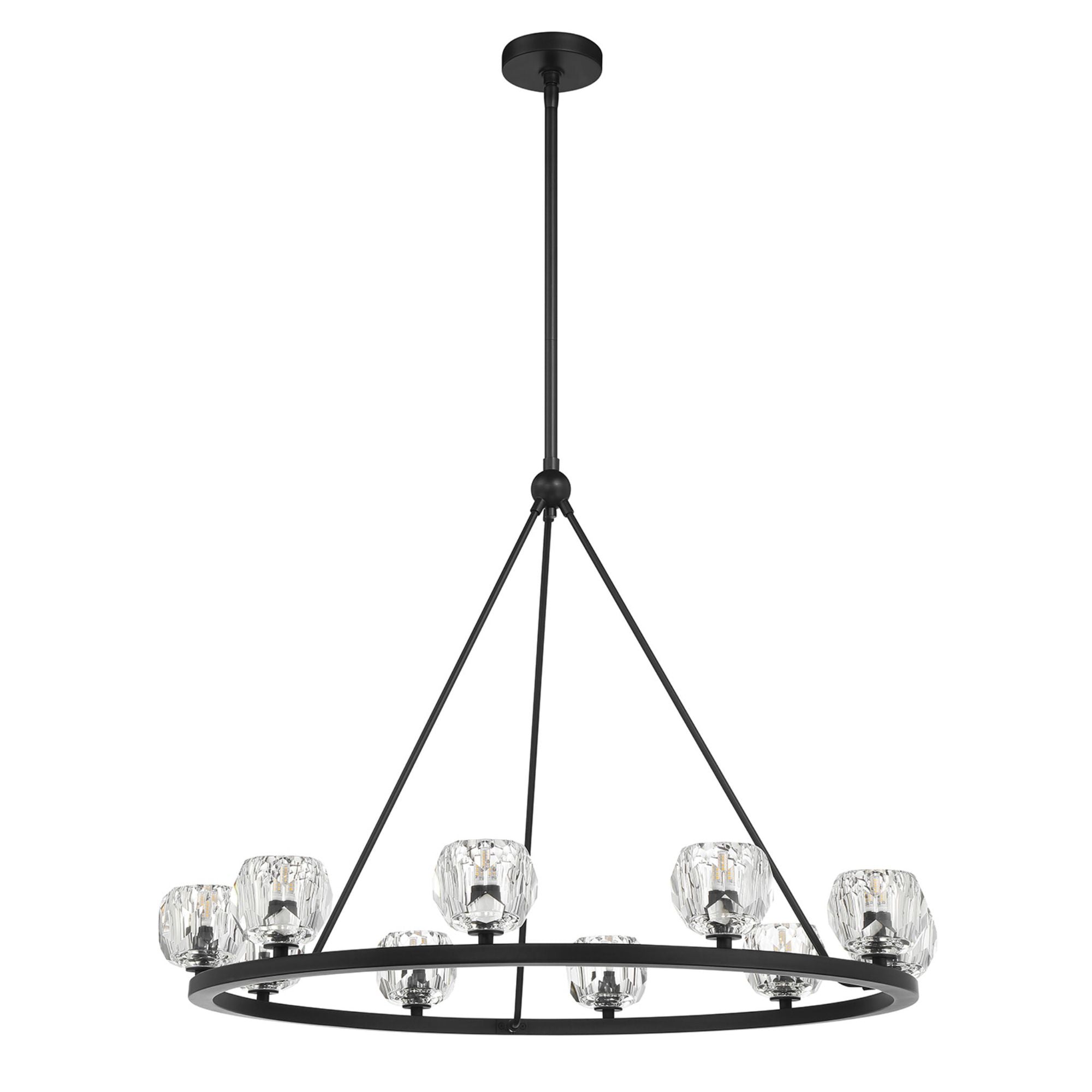 Aragon 36'' LED Matte Black Chandelier Black 36"W x 26"H x 36"D