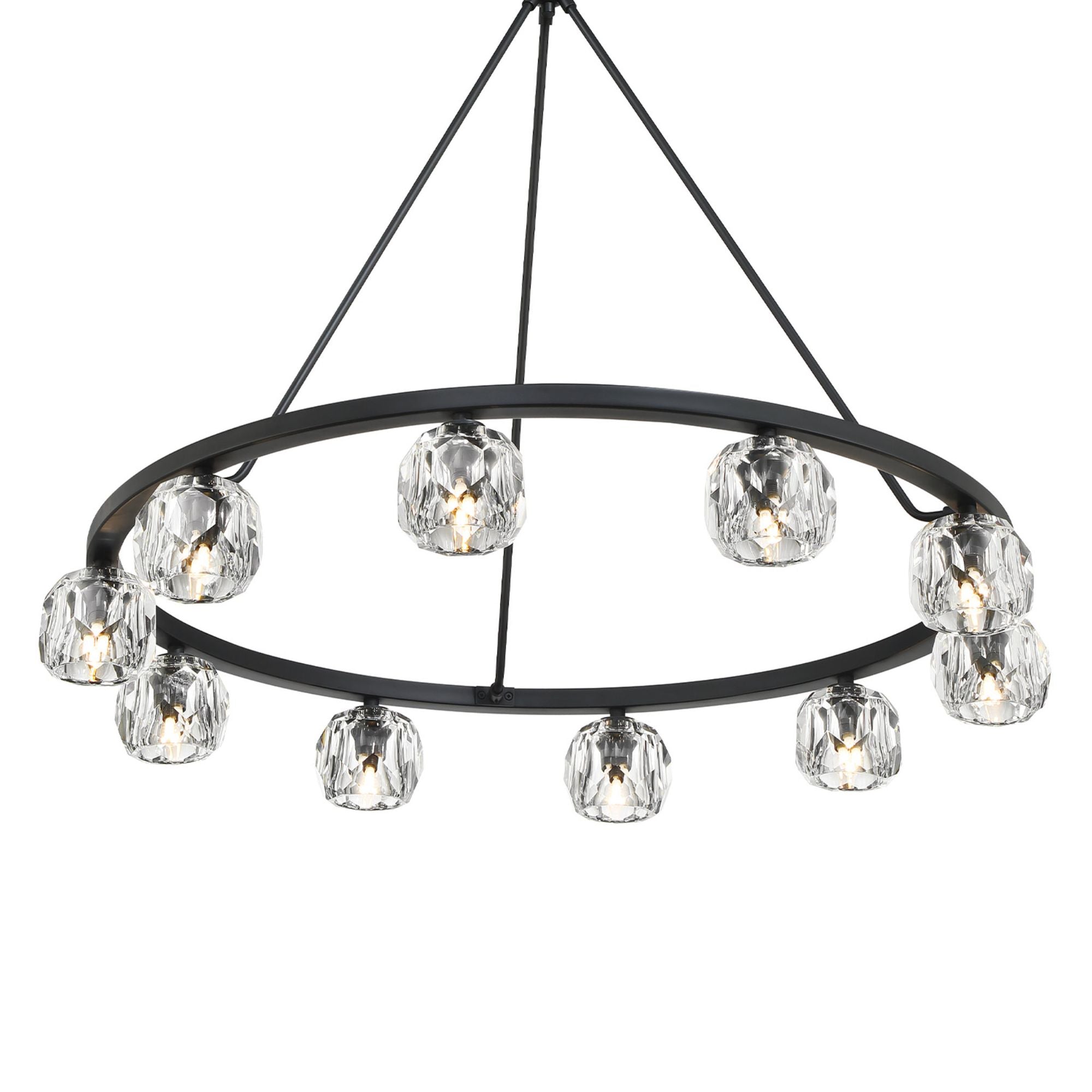 Aragon 36'' LED Matte Black Chandelier Black 36"W x 26"H x 36"D